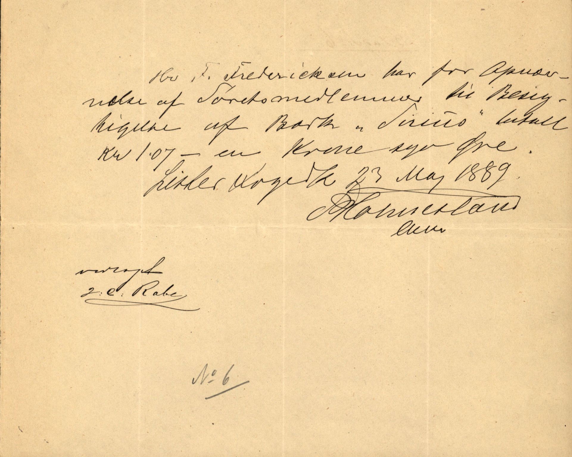 Pa 63 - Østlandske skibsassuranceforening, VEMU/A-1079/G/Ga/L0024/0002: Havaridokumenter / Terpsichore, Roecliff, Rolfsøen, Skjold, Sirius, 1889, s. 197