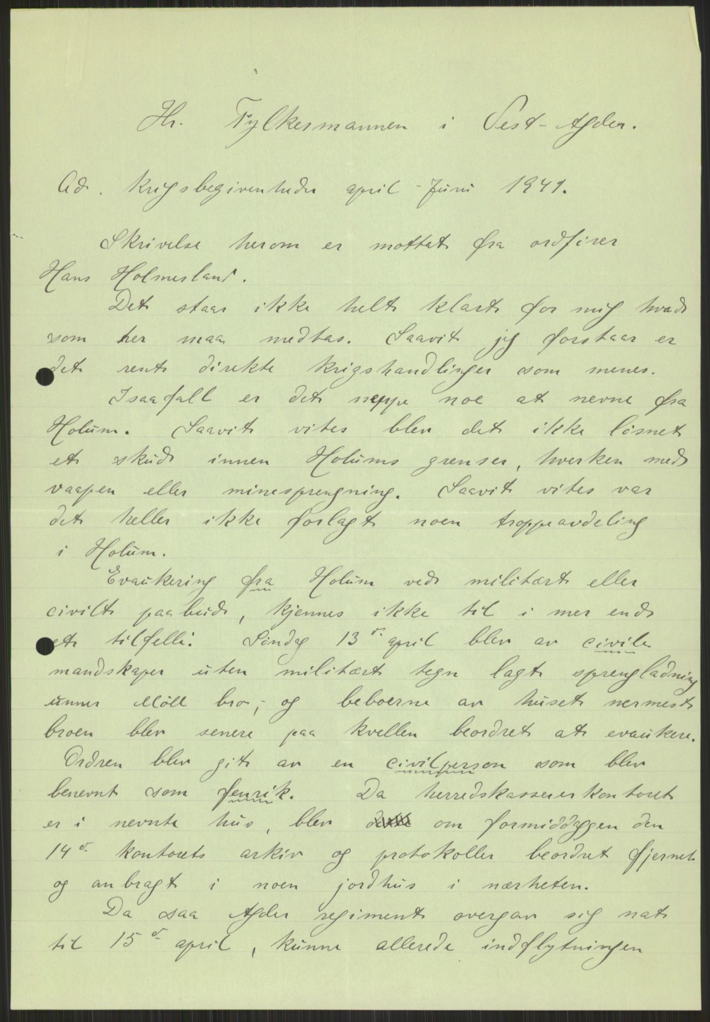 Forsvaret, Forsvarets krigshistoriske avdeling, RA/RAFA-2017/Y/Ya/L0014: II-C-11-31 - Fylkesmenn.  Rapporter om krigsbegivenhetene 1940., 1940, s. 837