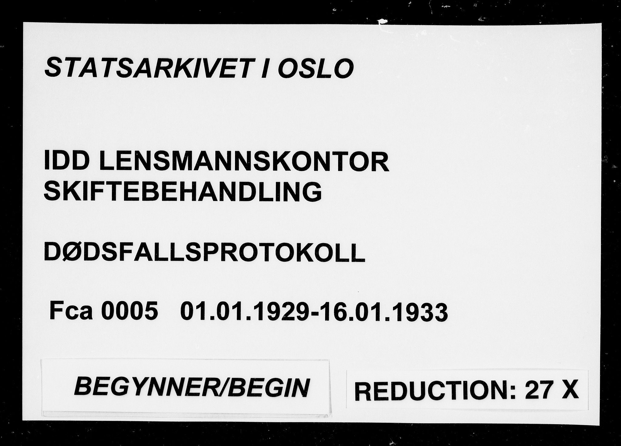Idd lensmannsarkiv, SAO/A-10633/H/Ha/L0005: Dødsfallsprotokoll, 1929-1933