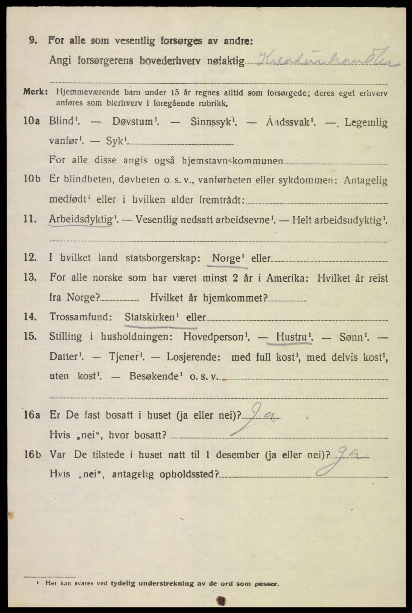 SAK, Folketelling 1920 for 1039 Herad herred, 1920, s. 465