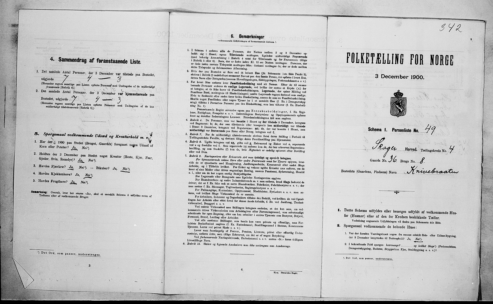 RA, Folketelling 1900 for 0712 Skoger herred, 1900, s. 693