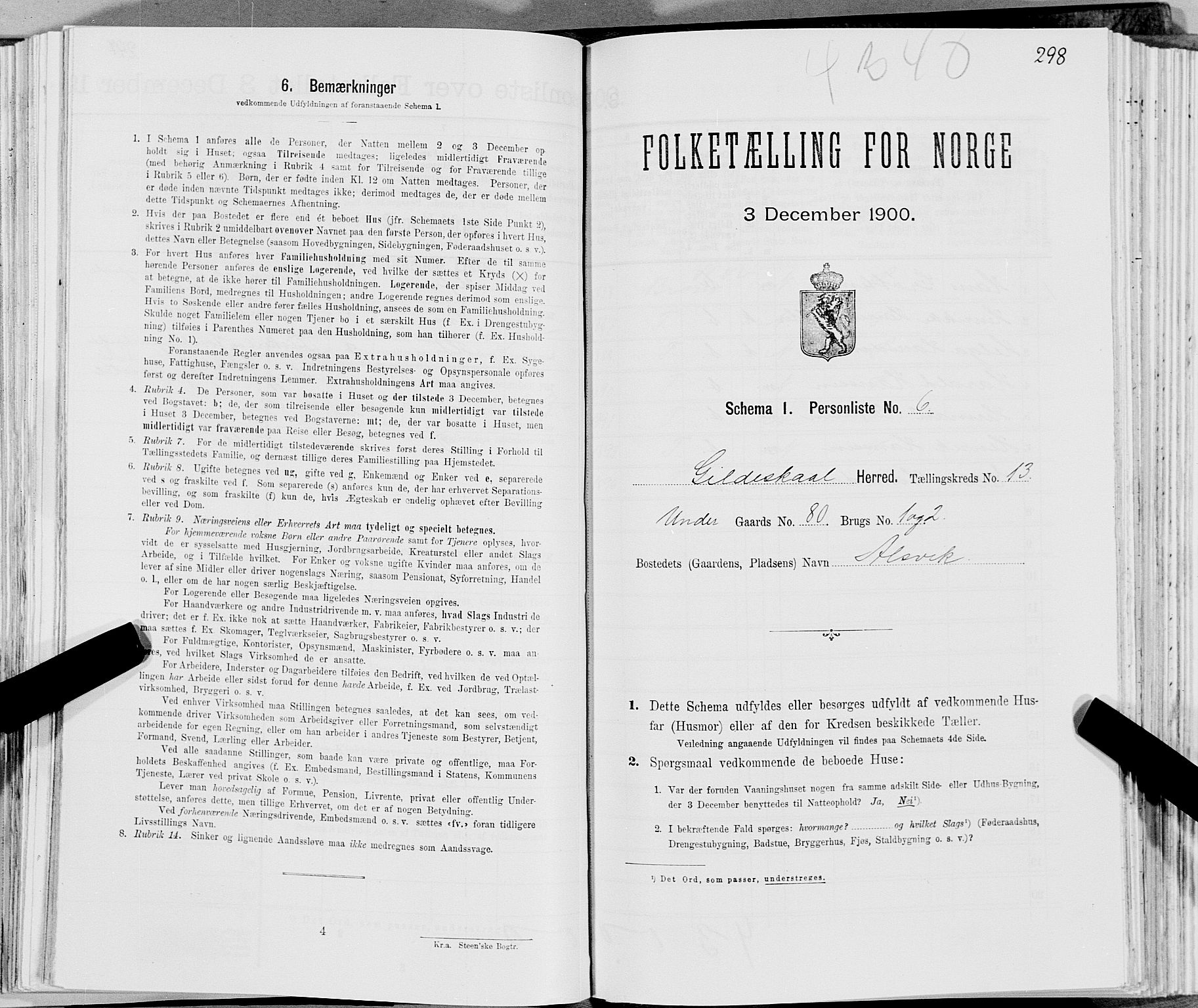 SAT, Folketelling 1900 for 1838 Gildeskål herred, 1900, s. 1281