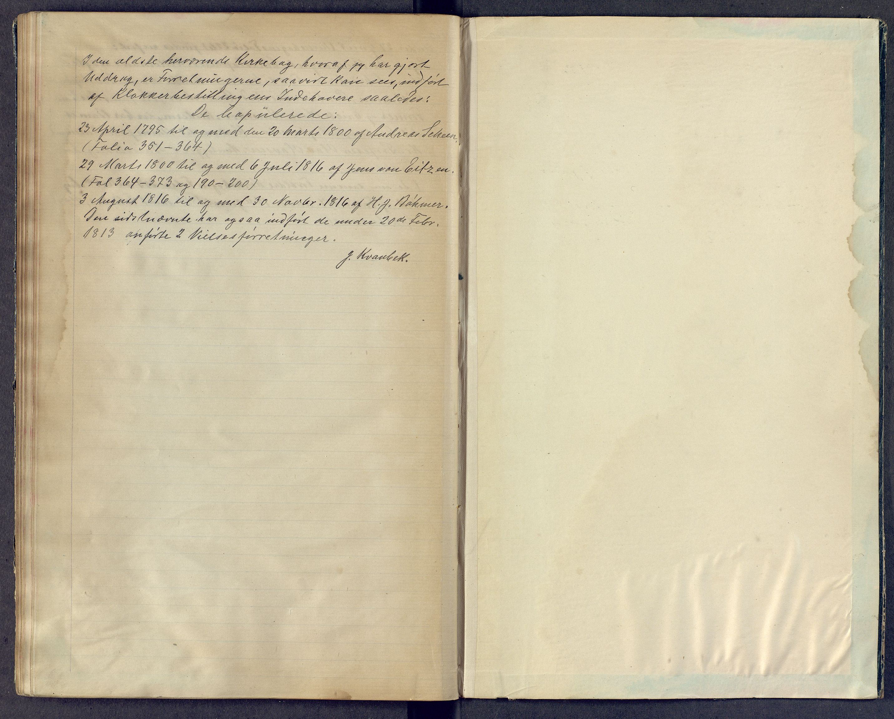 Kongsberg kirkebøker, SAKO/A-22/G/Ga/L0000c: Klokkerbok nr. 0c, 1795-1816