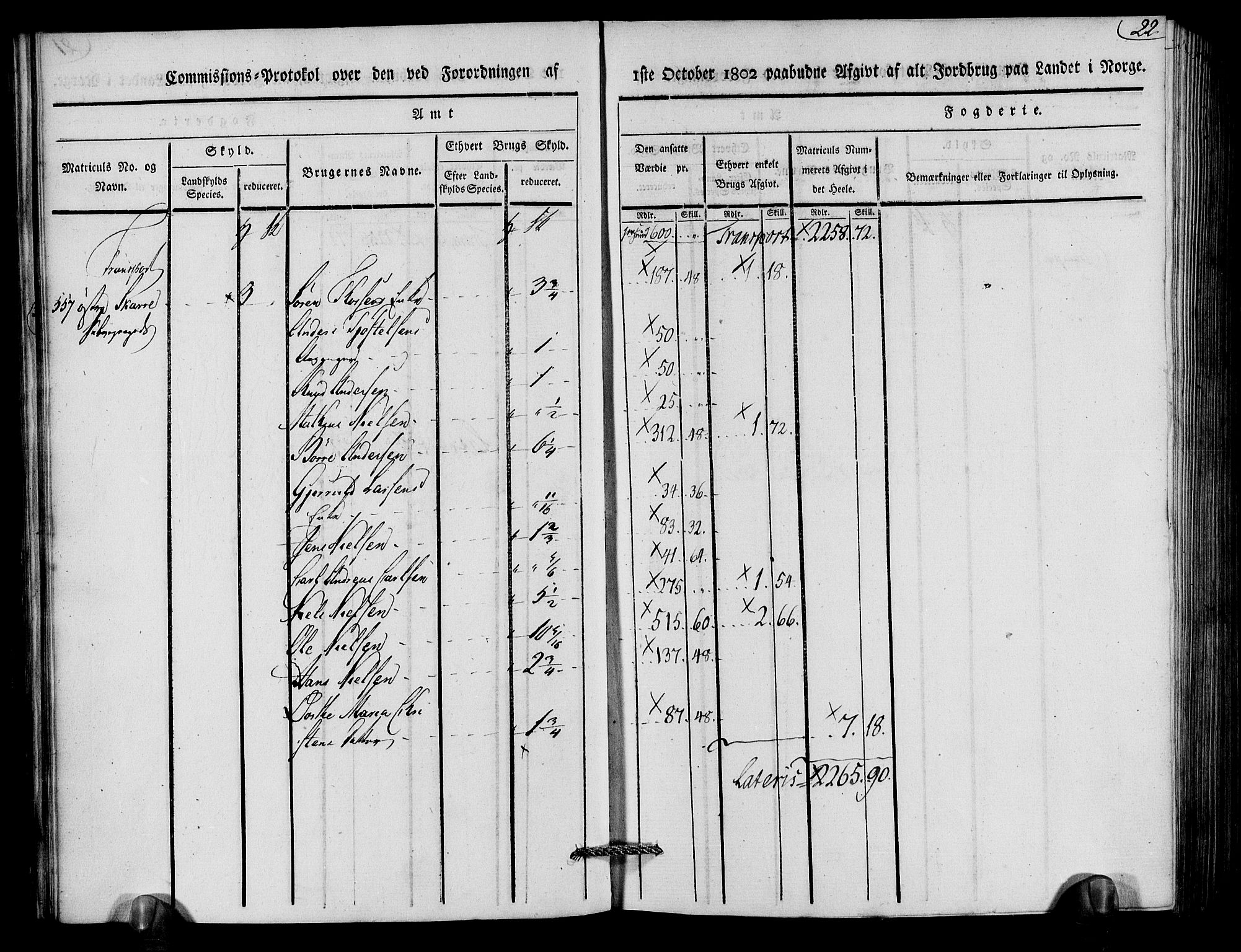 Rentekammeret inntil 1814, Realistisk ordnet avdeling, AV/RA-EA-4070/N/Ne/Nea/L0079: Nedenes fogderi. Kommisjonsprotokoll "Nr. 2", for Strengereid skipreide, 1803, s. 23
