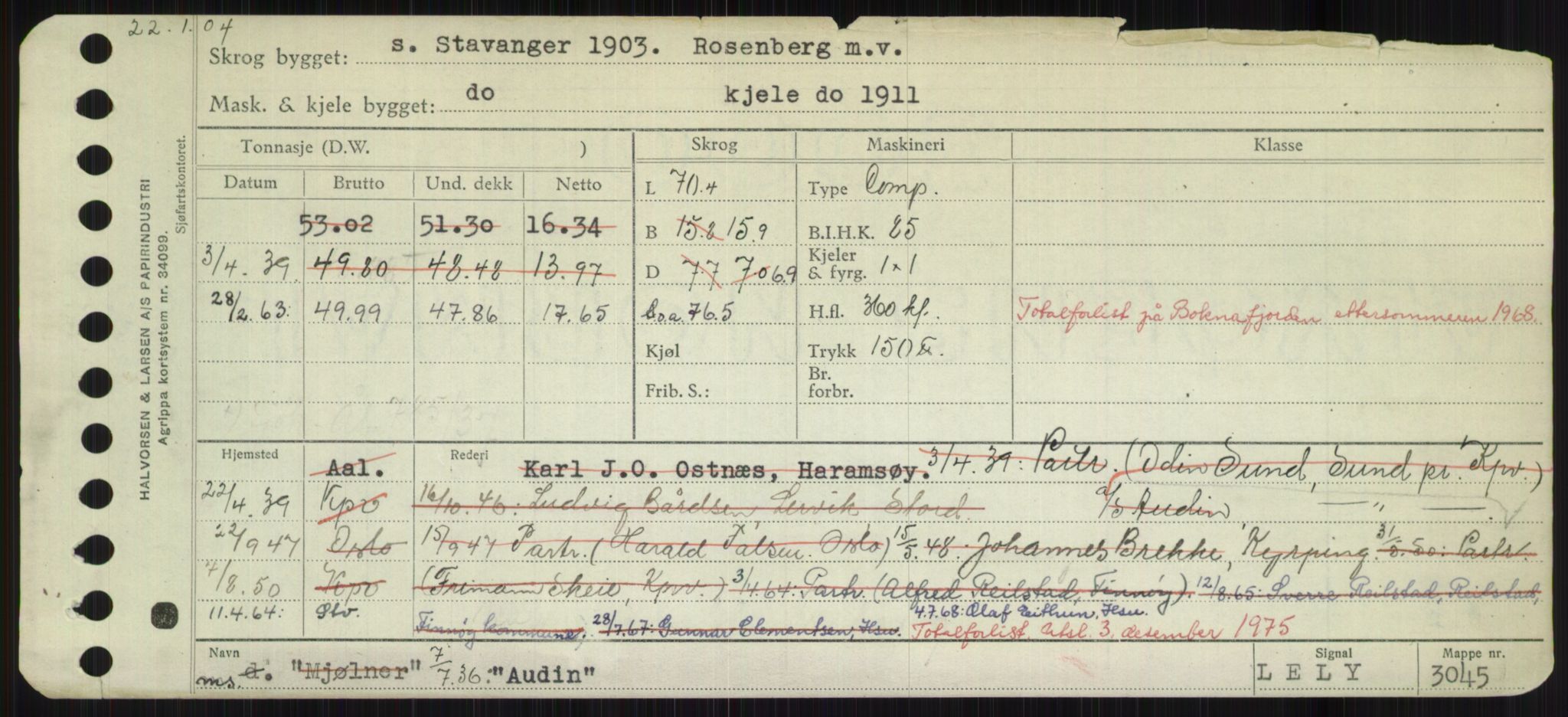 Sjøfartsdirektoratet med forløpere, Skipsmålingen, RA/S-1627/H/Hd/L0002: Fartøy, Apa-Axe, s. 417