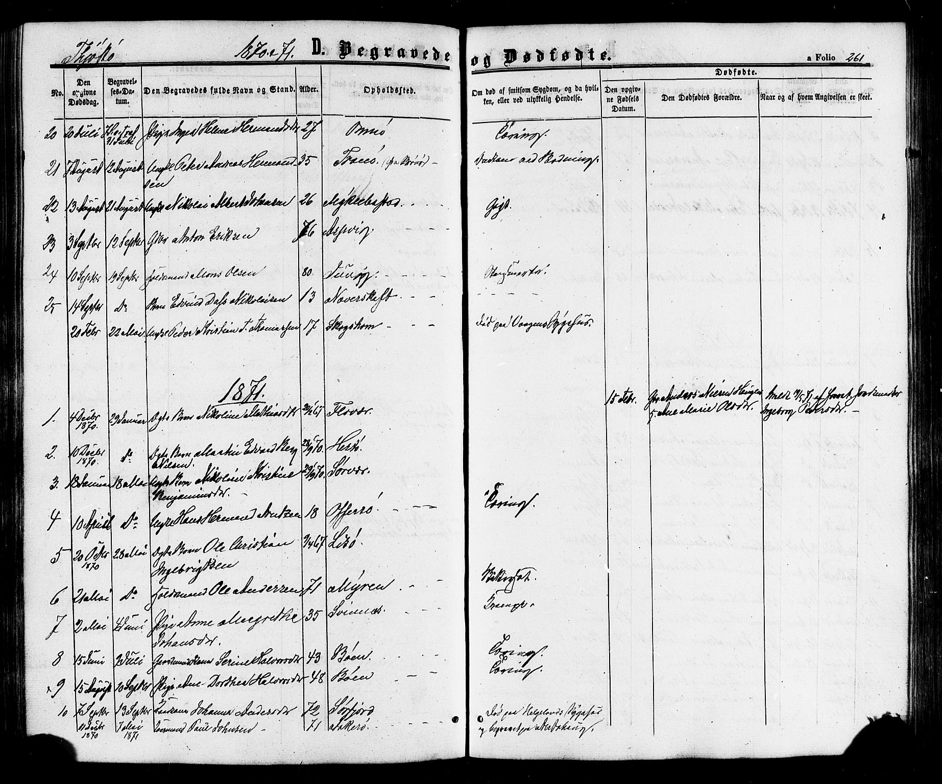 Ministerialprotokoller, klokkerbøker og fødselsregistre - Nordland, AV/SAT-A-1459/817/L0262: Ministerialbok nr. 817A03/ 1, 1862-1877, s. 261