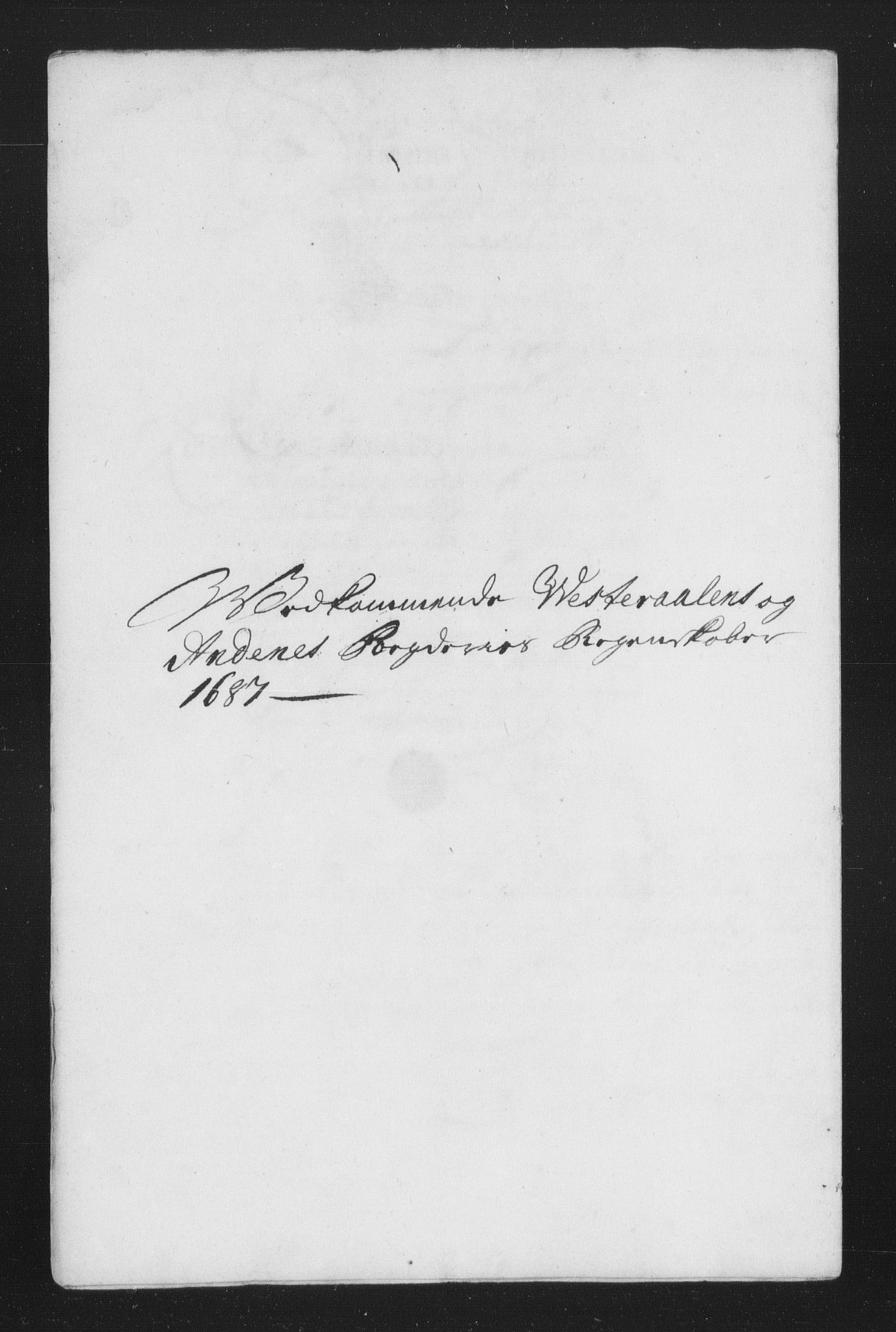 Rentekammeret inntil 1814, Reviderte regnskaper, Stiftamtstueregnskaper, Trondheim stiftamt og Nordland amt, AV/RA-EA-6044/R/Rh/L0010: Nordland amt, 1687