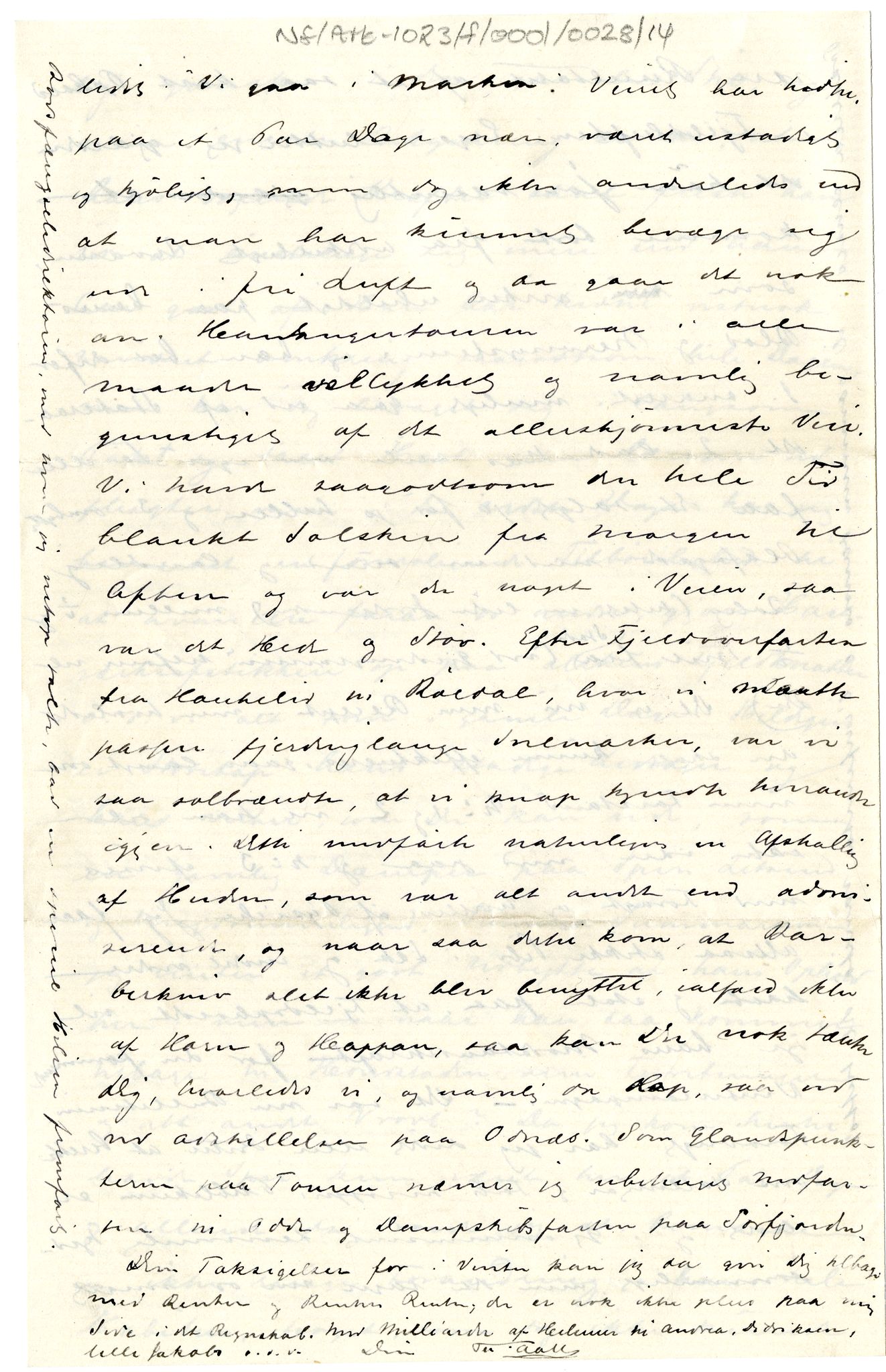 Diderik Maria Aalls brevsamling, NF/Ark-1023/F/L0001: D.M. Aalls brevsamling. A - B, 1738-1889, s. 348