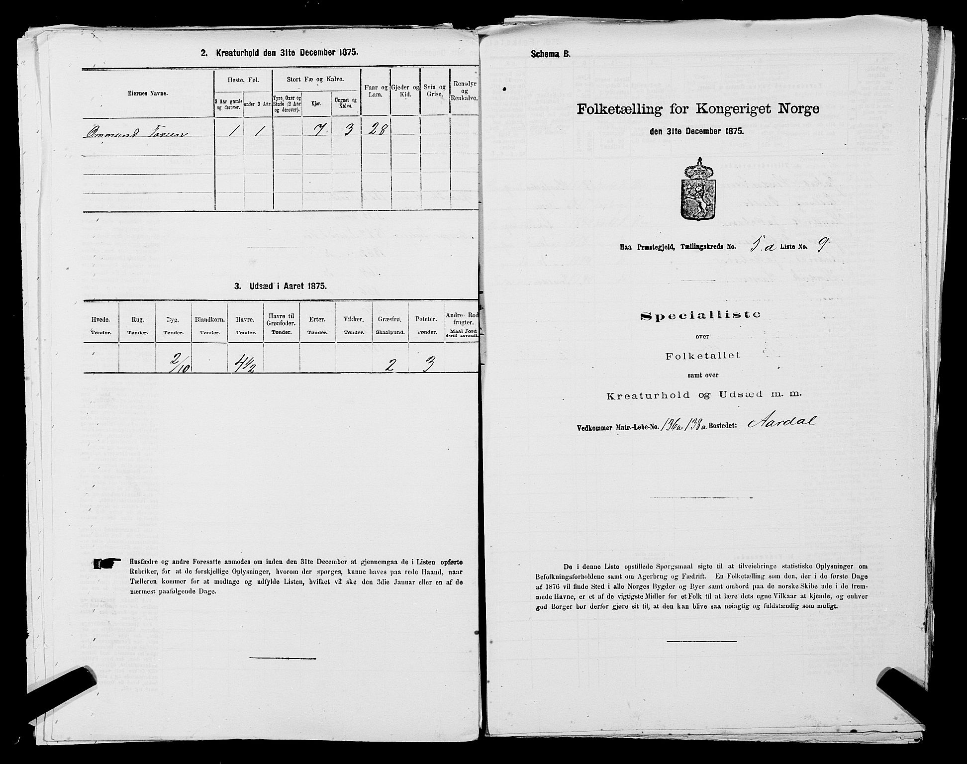 SAST, Folketelling 1875 for 1119P Hå prestegjeld, 1875, s. 572
