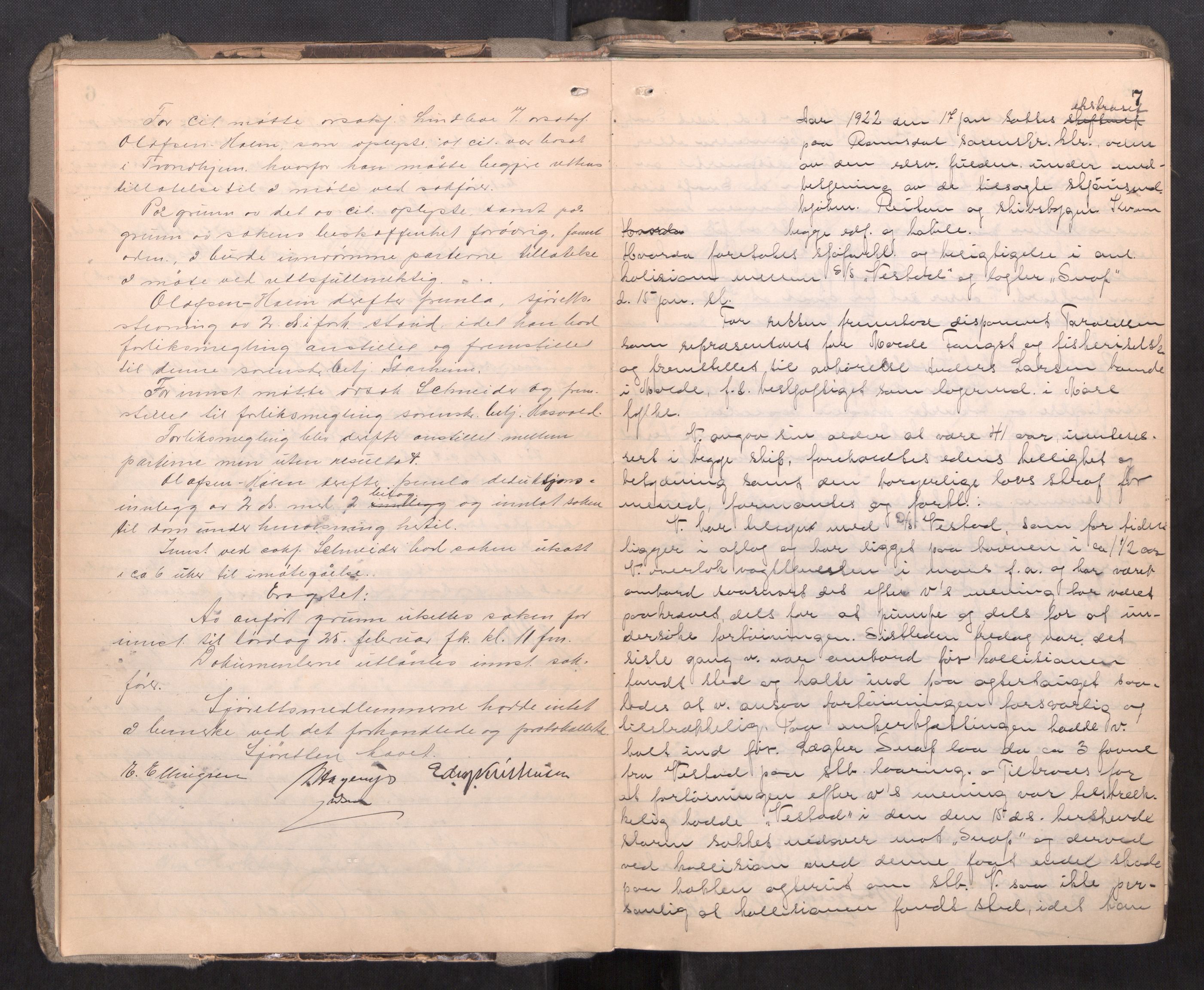 Romsdal sorenskriveri, AV/SAT-A-4149/1/1/1B/L0017: Ekstrarettsprotokoll, 1921-1942, s. 6b-7a