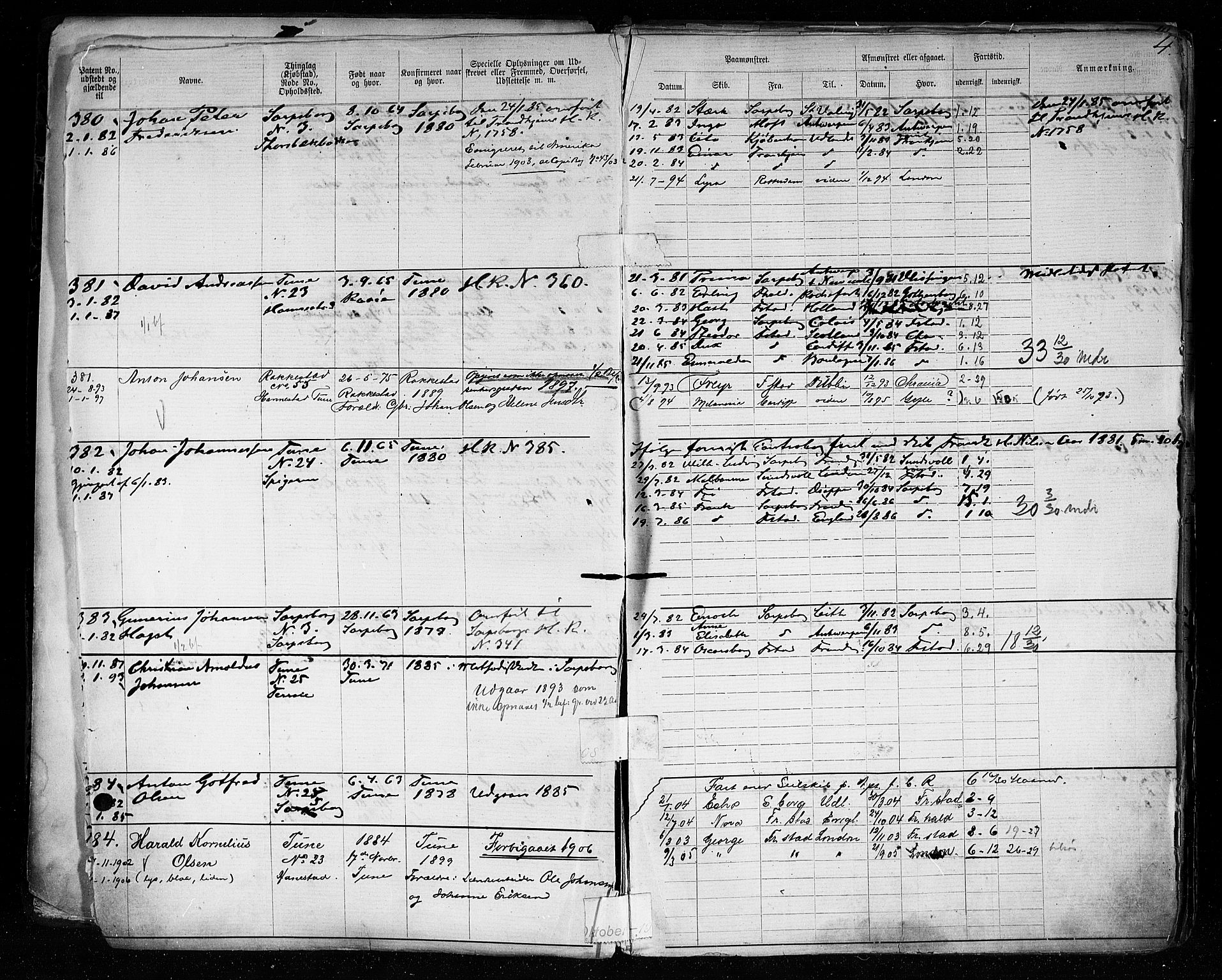 Sarpsborg mønstringskontor, AV/SAO-A-10569c/F/Fc/Fca/L0005: Annotasjonsrulle, 1881-1913, s. 7