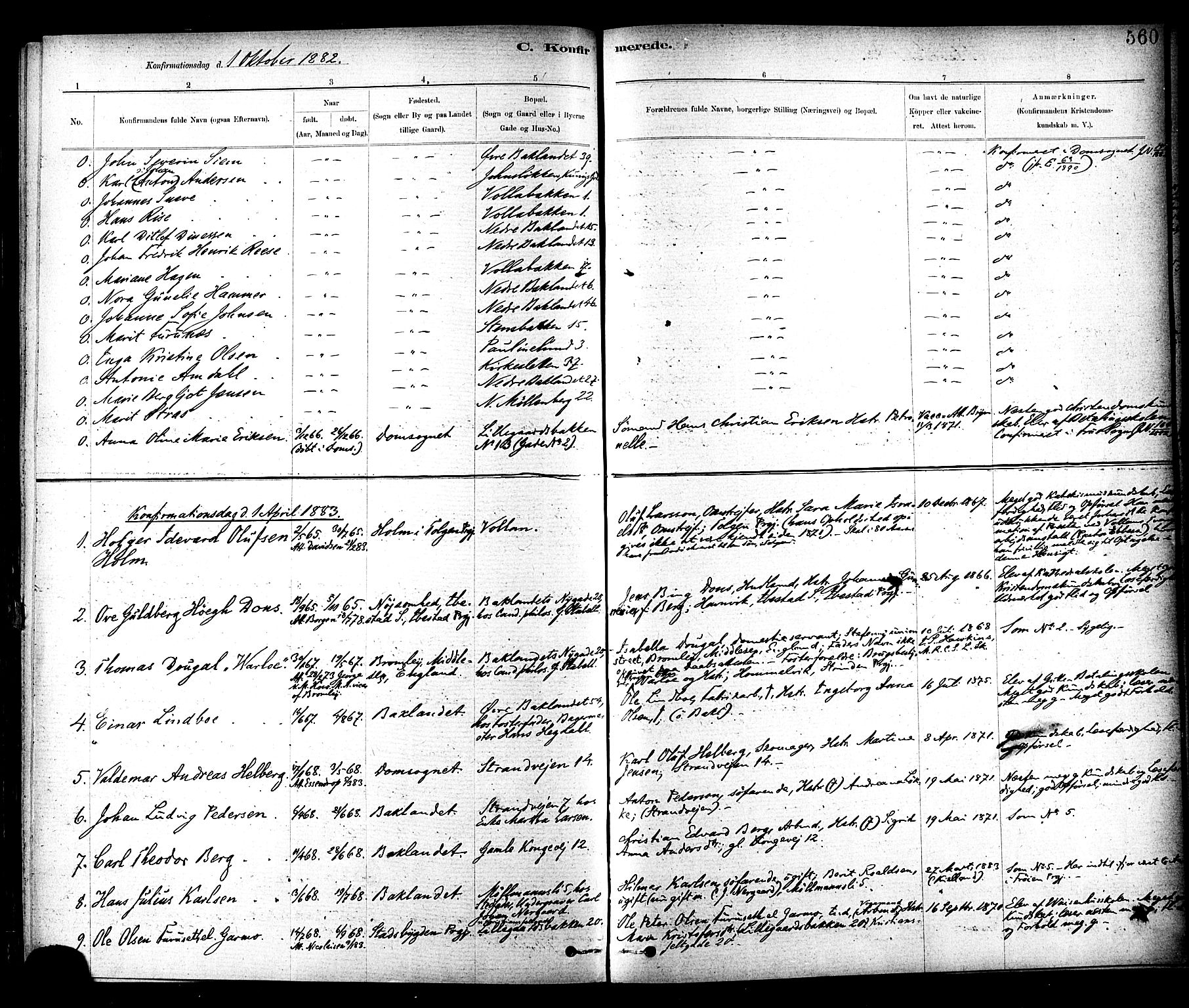 Ministerialprotokoller, klokkerbøker og fødselsregistre - Sør-Trøndelag, SAT/A-1456/604/L0188: Ministerialbok nr. 604A09, 1878-1892, s. 560