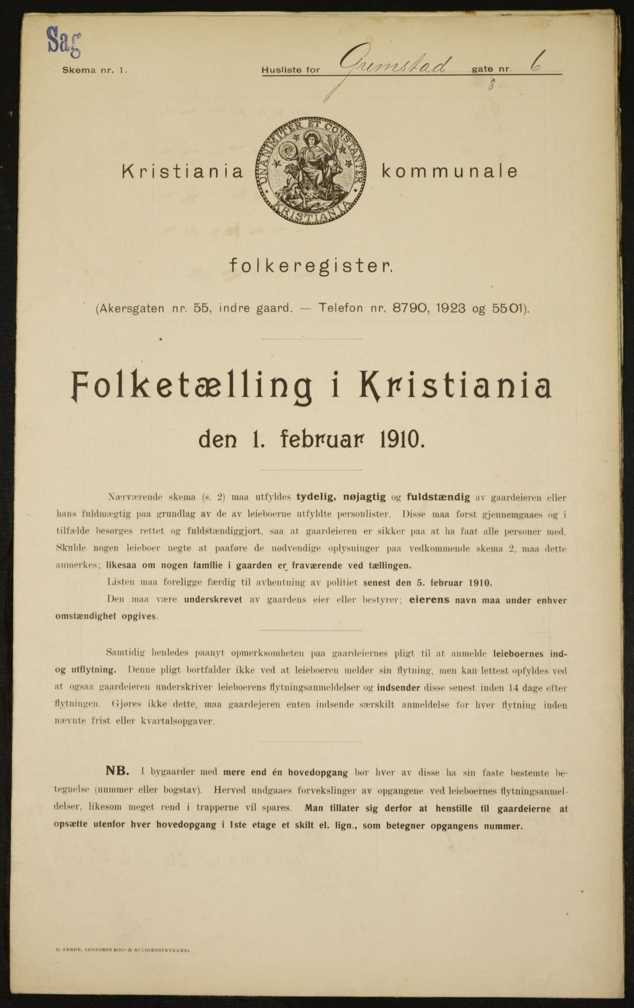 OBA, Kommunal folketelling 1.2.1910 for Kristiania, 1910, s. 28449