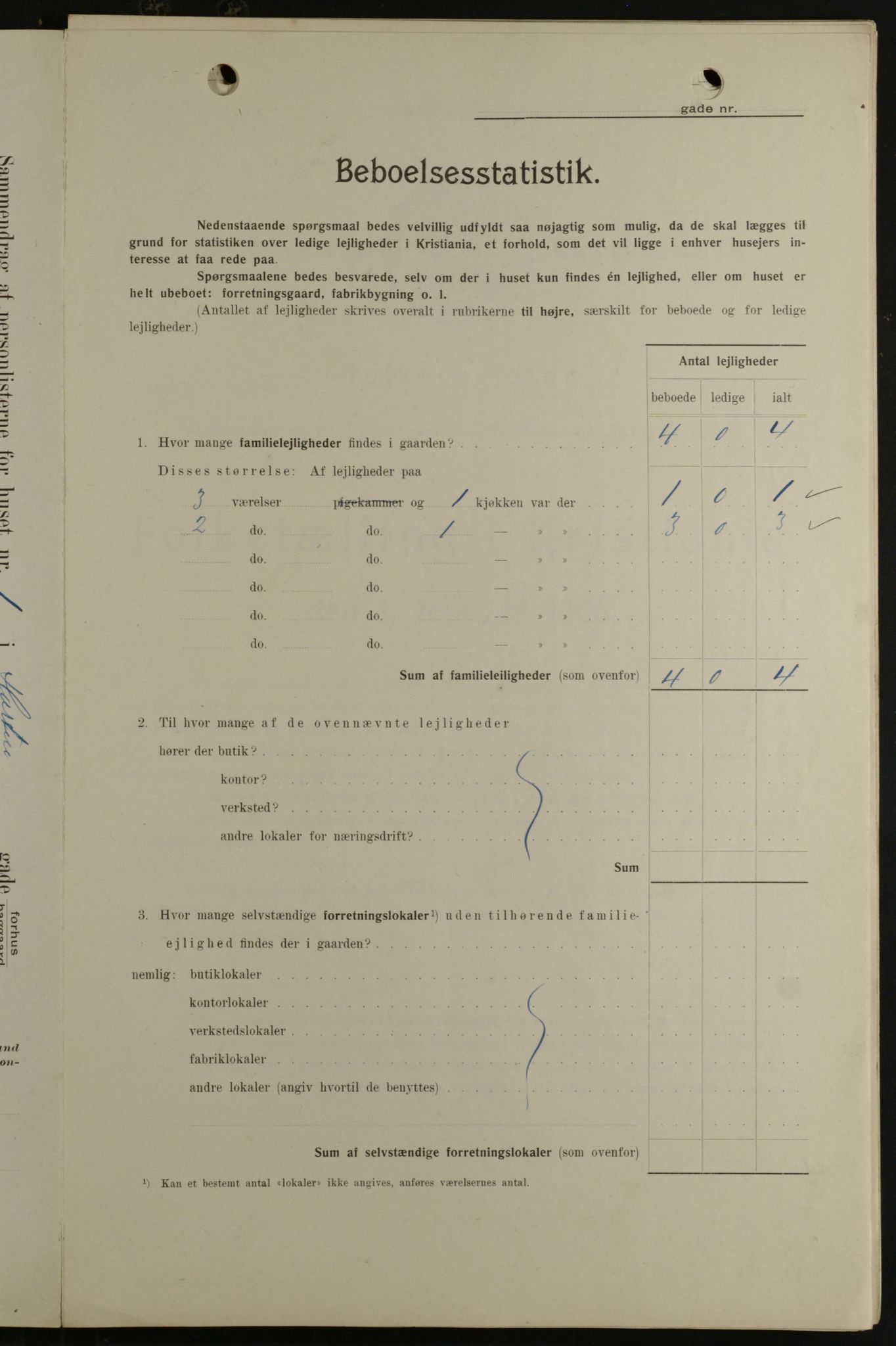 OBA, Kommunal folketelling 1.2.1908 for Kristiania kjøpstad, 1908, s. 37230