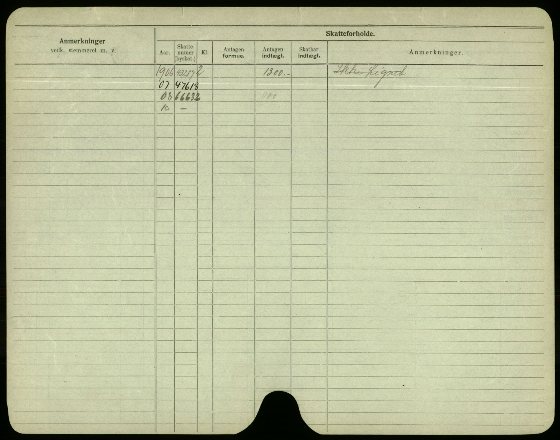 Oslo folkeregister, Registerkort, AV/SAO-A-11715/F/Fa/Fac/L0003: Menn, 1906-1914, s. 1051b