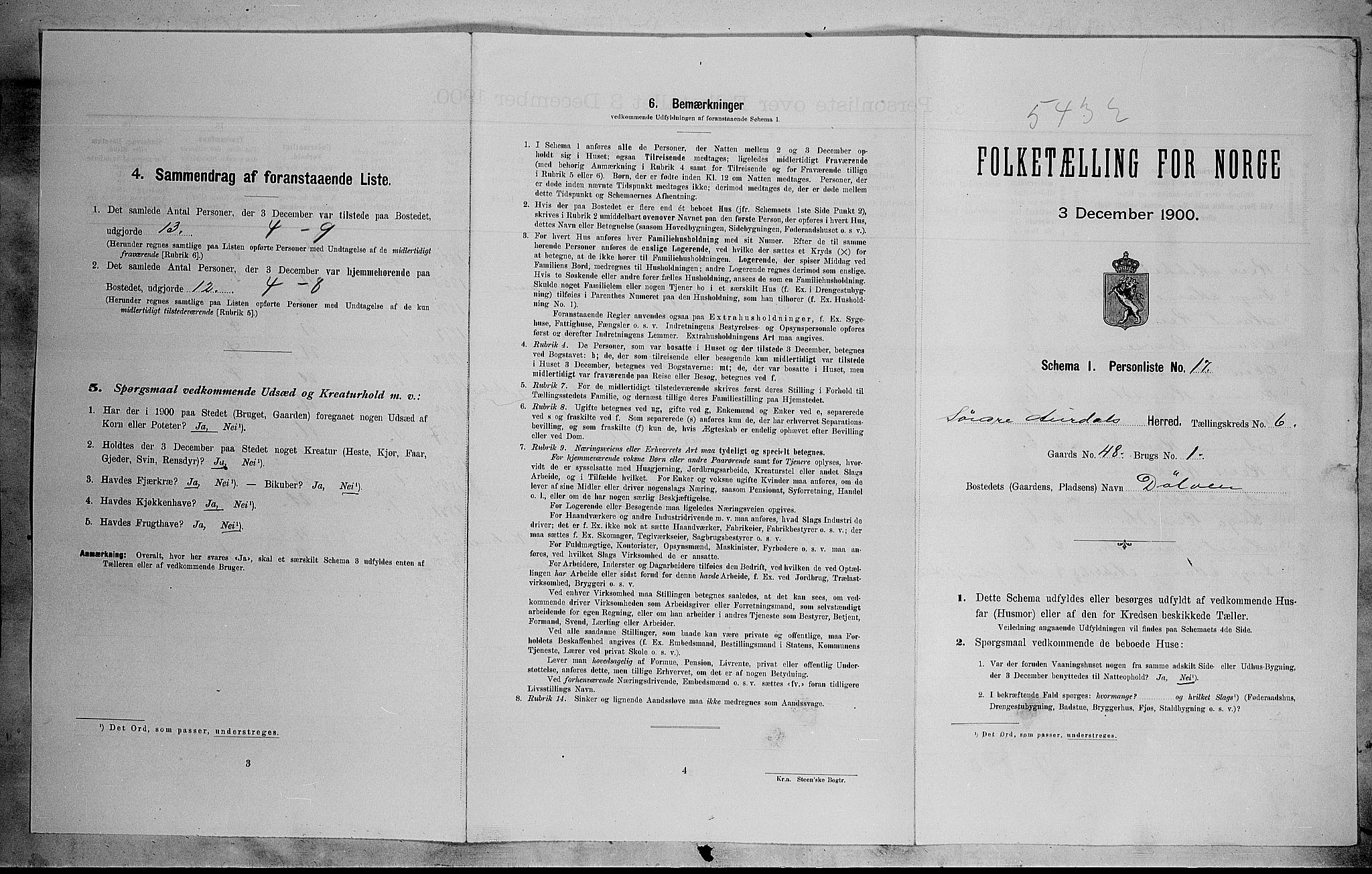 SAH, Folketelling 1900 for 0540 Sør-Aurdal herred, 1900, s. 690