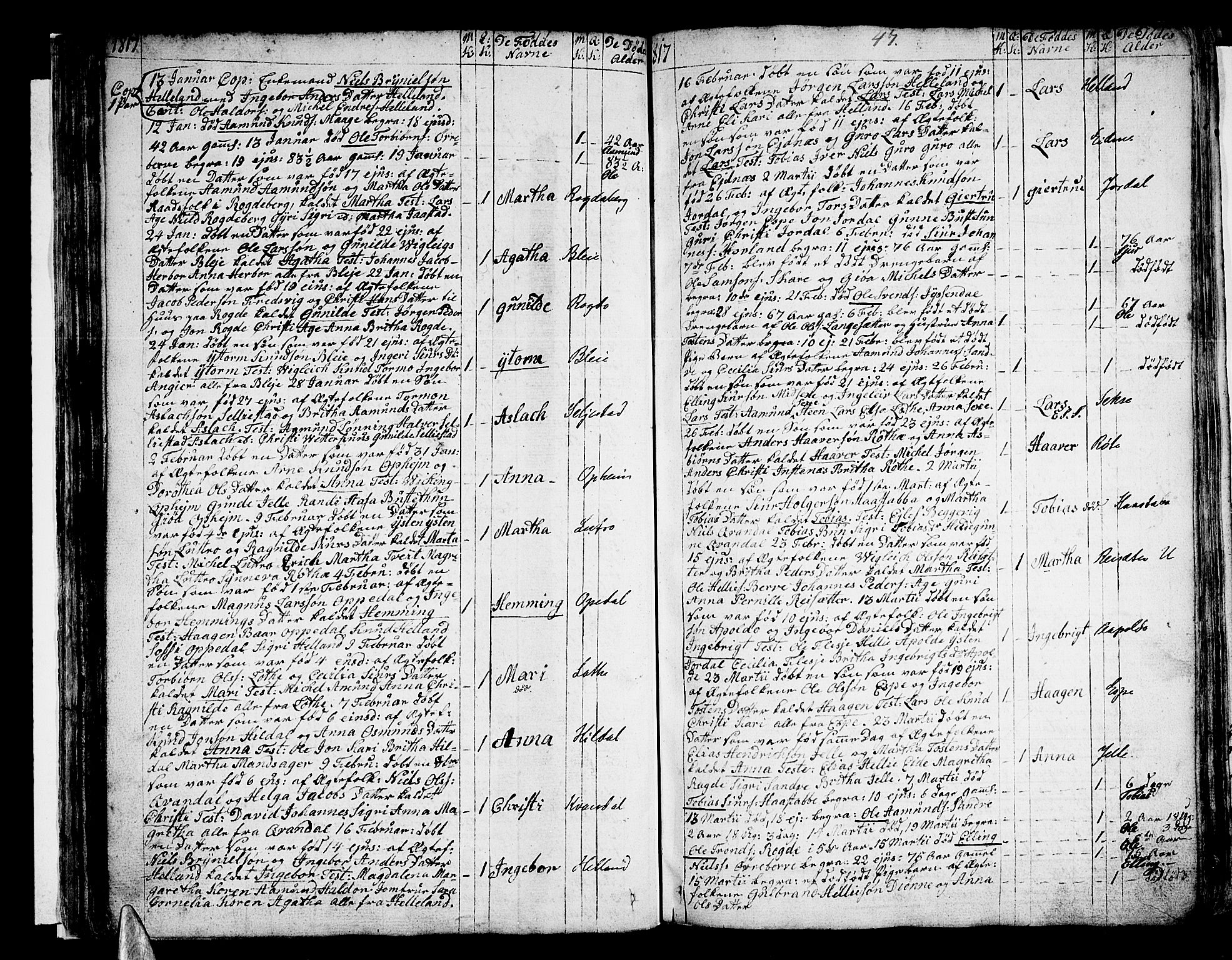 Ullensvang sokneprestembete, AV/SAB-A-78701/H/Haa: Ministerialbok nr. A 8, 1804-1835, s. 47