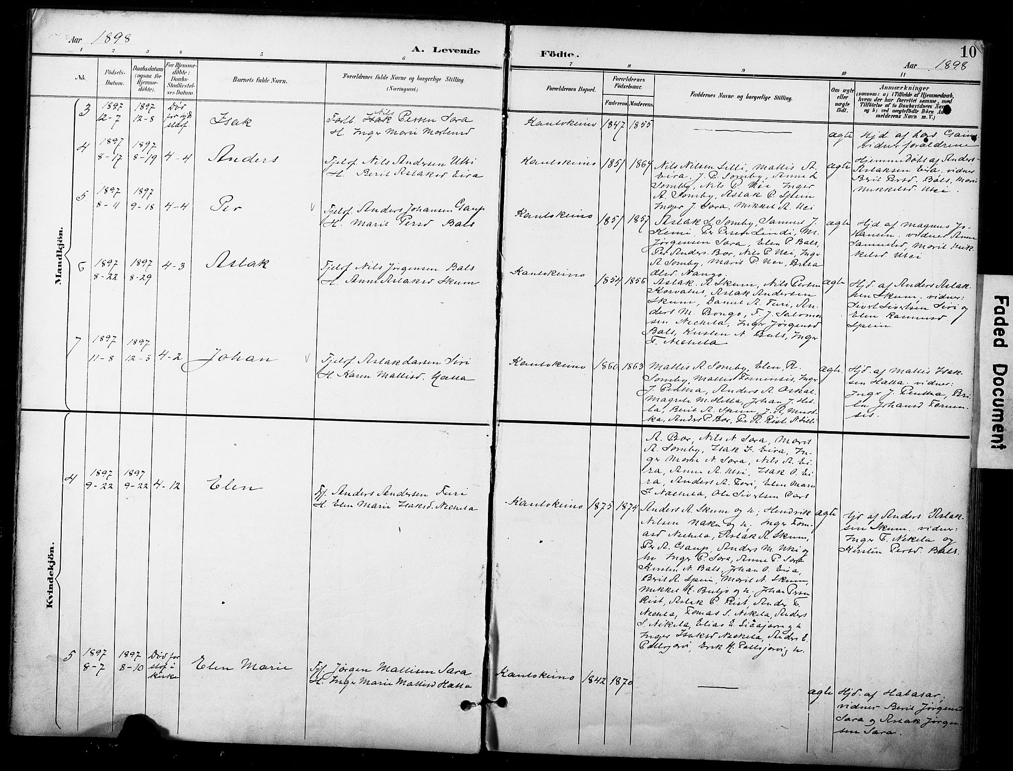 Kautokeino sokneprestembete, AV/SATØ-S-1340/H/Ha/L0005.kirke: Ministerialbok nr. 5, 1896-1916, s. 10