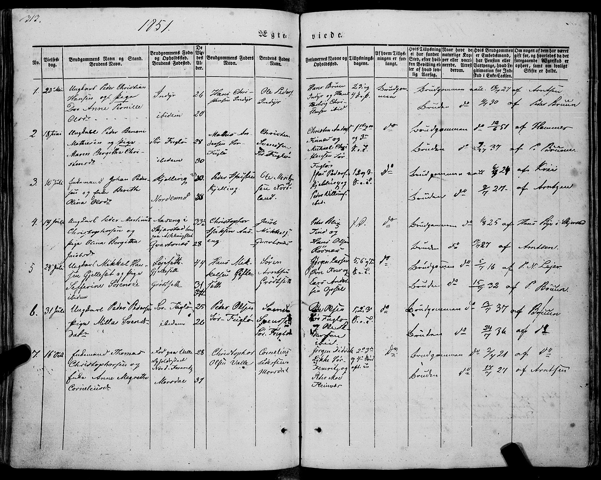 Ministerialprotokoller, klokkerbøker og fødselsregistre - Nordland, SAT/A-1459/805/L0097: Ministerialbok nr. 805A04, 1837-1861, s. 313