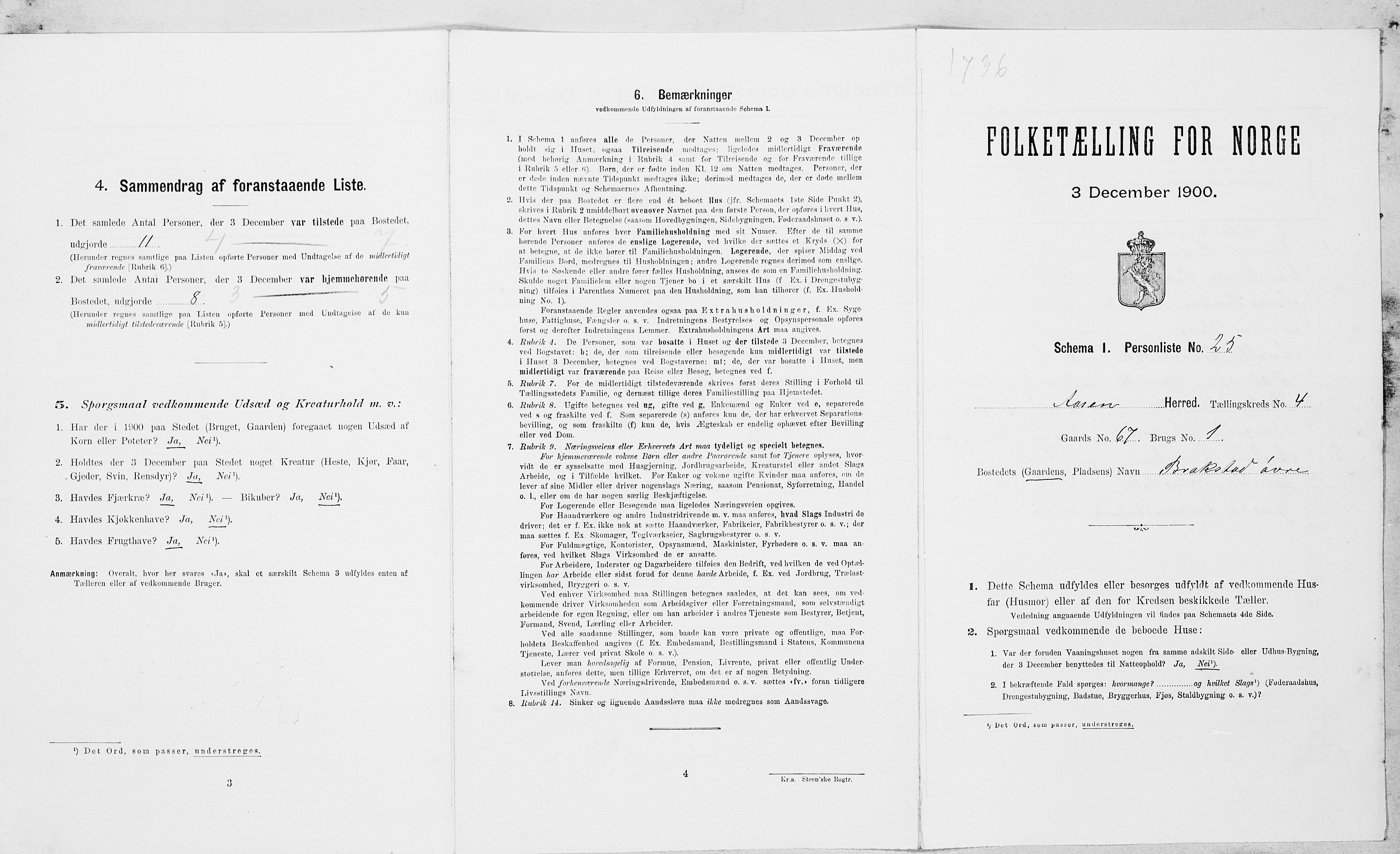 SAT, Folketelling 1900 for 1716 Åsen herred, 1900, s. 466