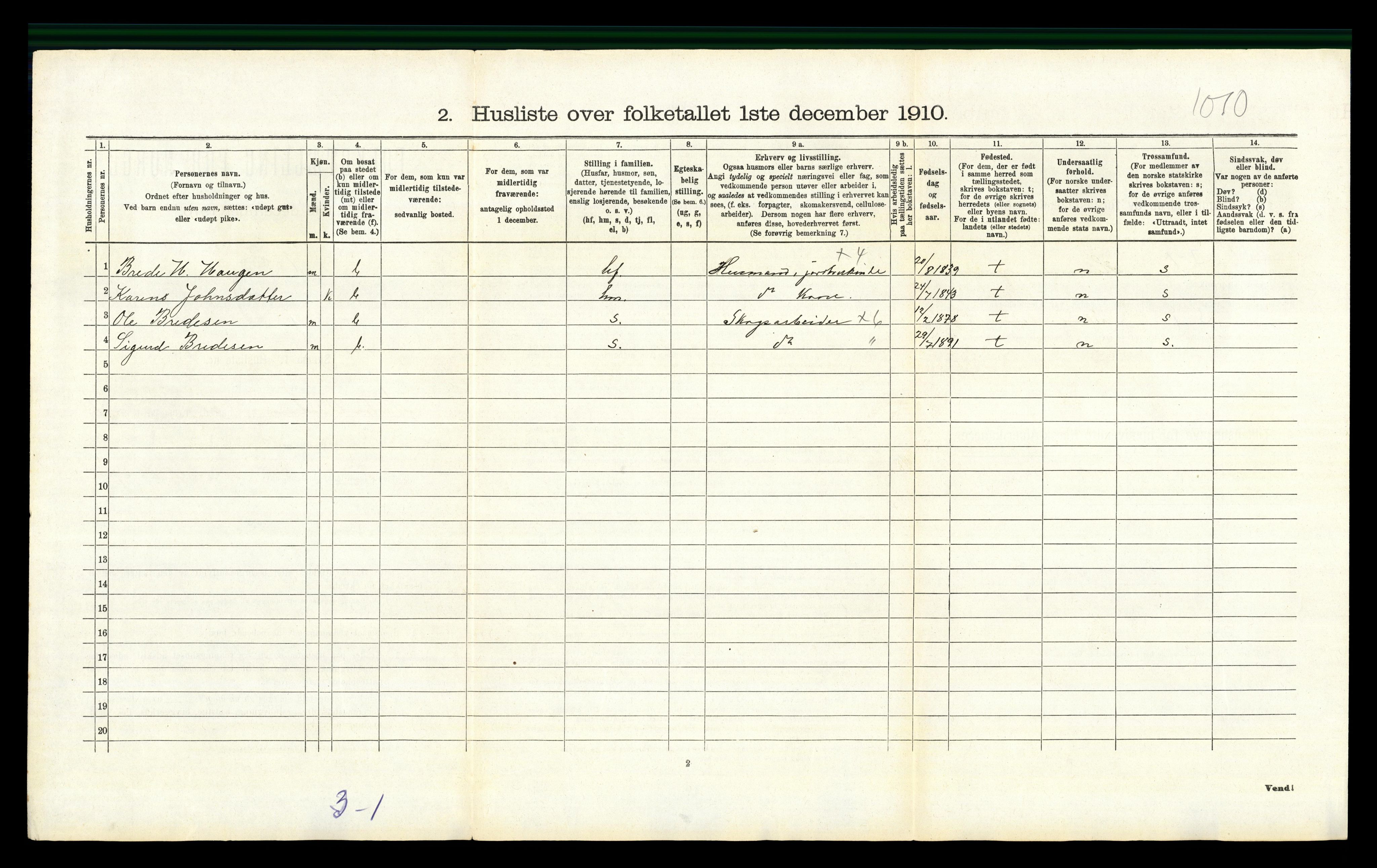 RA, Folketelling 1910 for 0418 Nord-Odal herred, 1910, s. 1382