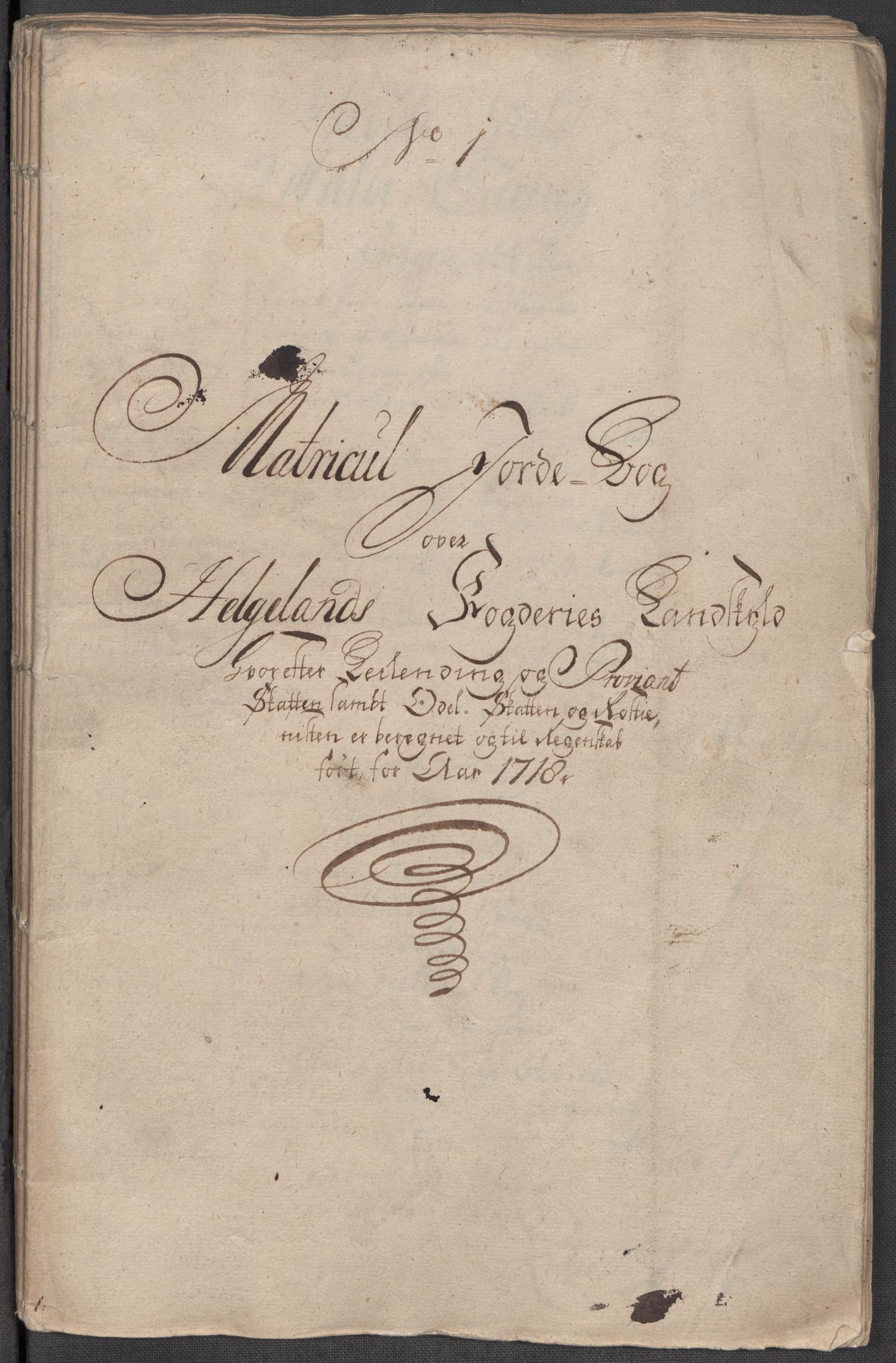 Rentekammeret inntil 1814, Reviderte regnskaper, Fogderegnskap, AV/RA-EA-4092/R65/L4516: Fogderegnskap Helgeland, 1718, s. 26