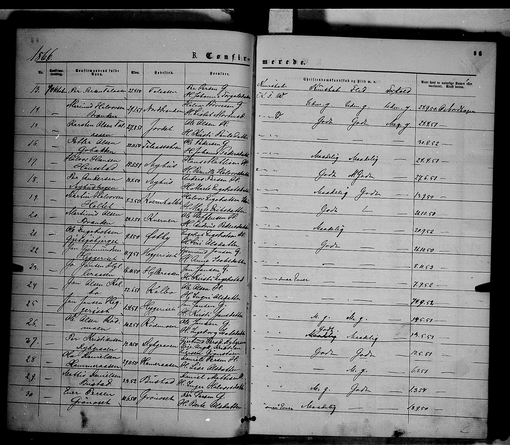 Trysil prestekontor, AV/SAH-PREST-046/H/Ha/Haa/L0006: Ministerialbok nr. 6, 1866-1873, s. 86