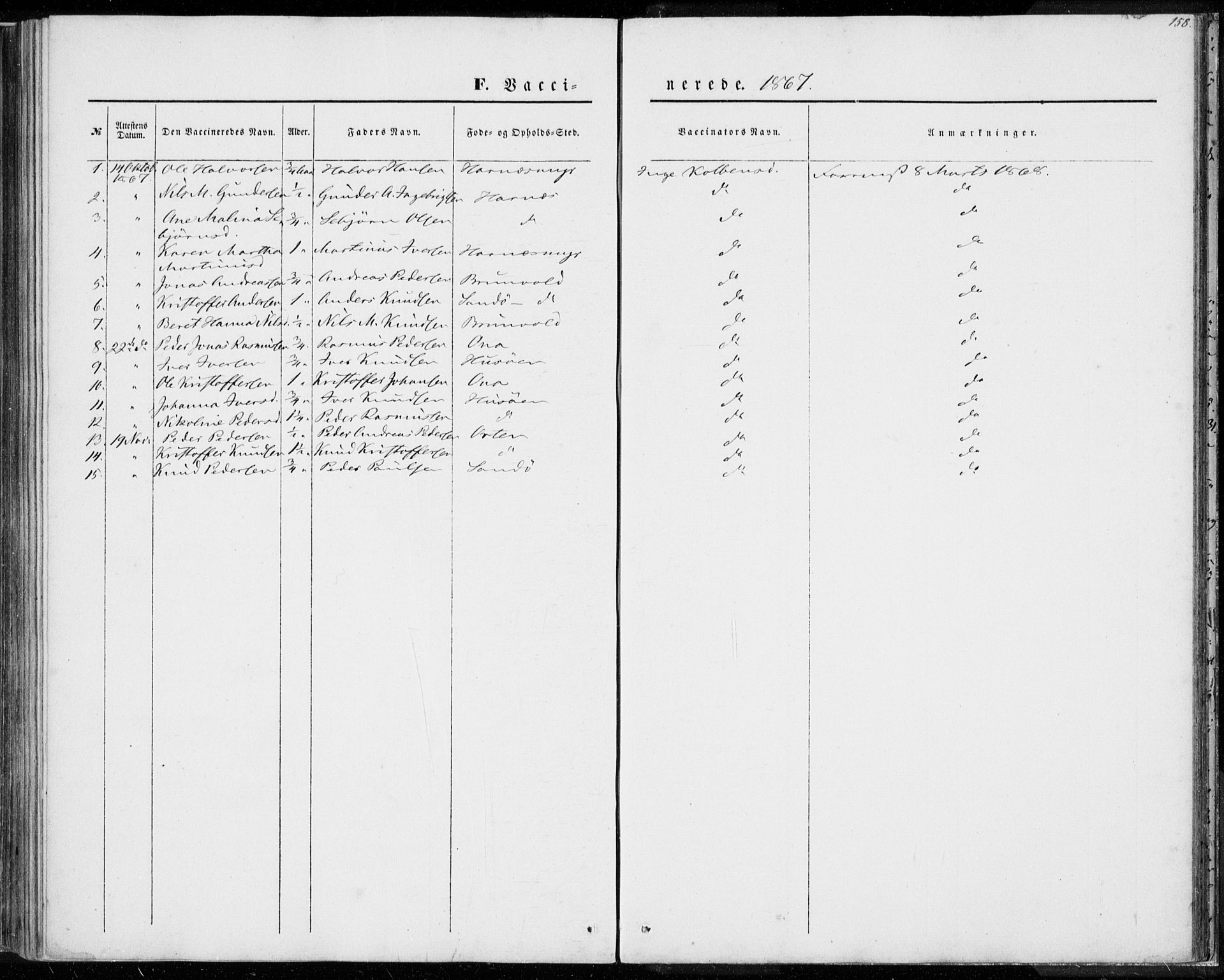 Ministerialprotokoller, klokkerbøker og fødselsregistre - Møre og Romsdal, SAT/A-1454/561/L0728: Ministerialbok nr. 561A02, 1858-1878, s. 158