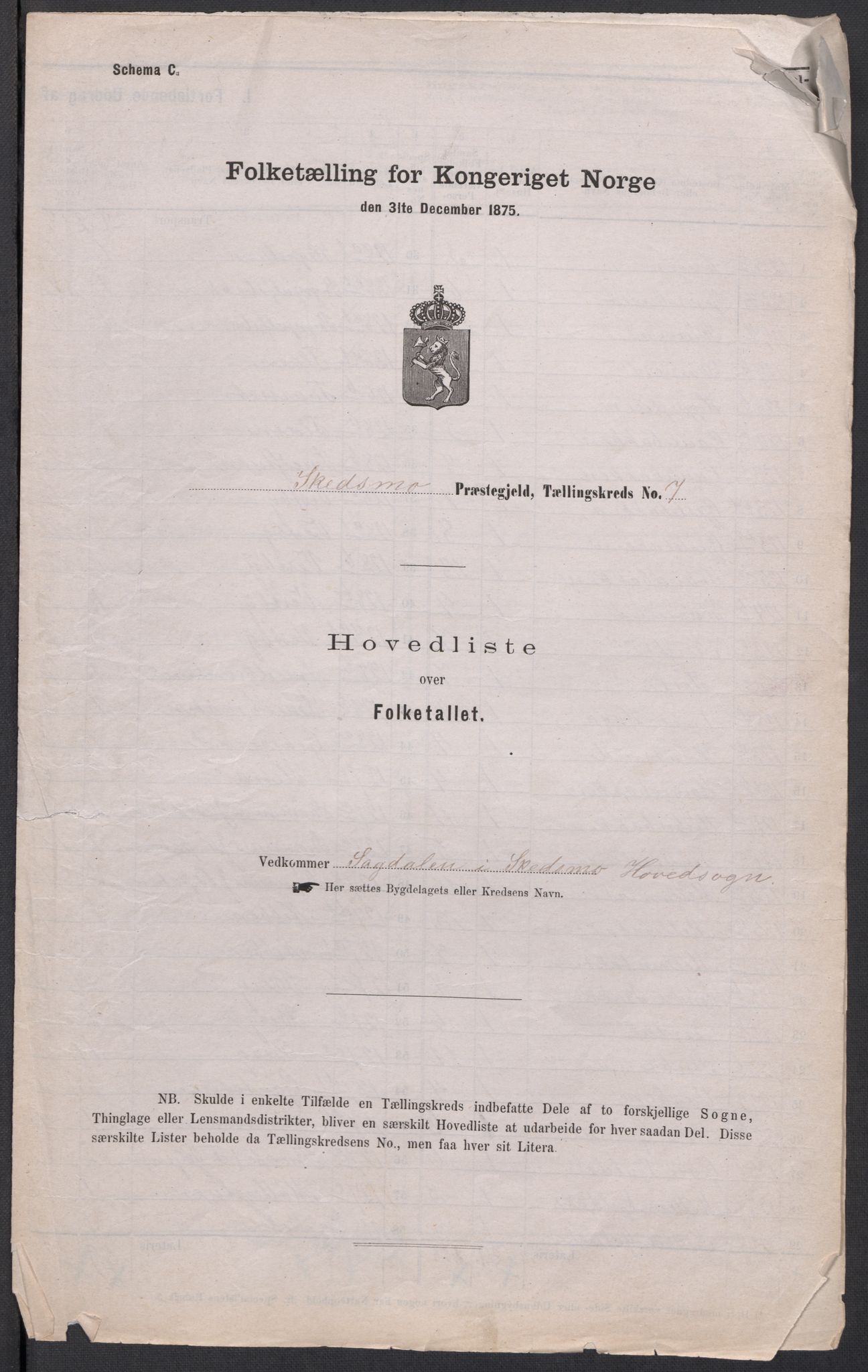 RA, Folketelling 1875 for 0231P Skedsmo prestegjeld, 1875, s. 28