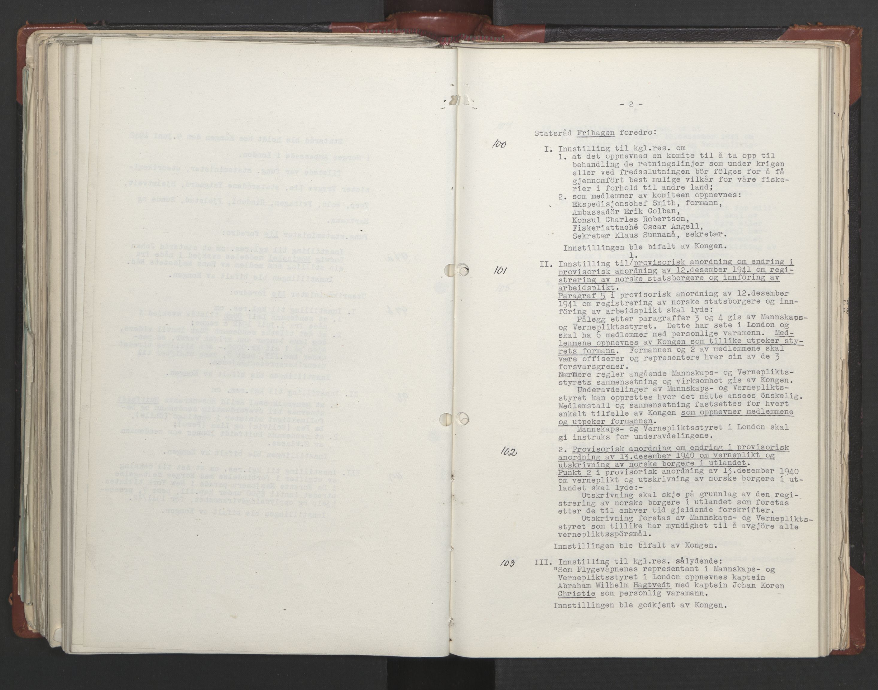 Statsrådssekretariatet, AV/RA-S-1001/A/Ac/L0122: Kgl. res. (9/4) 17/4 1940 -18/12 1942, 1940-1942, s. 299