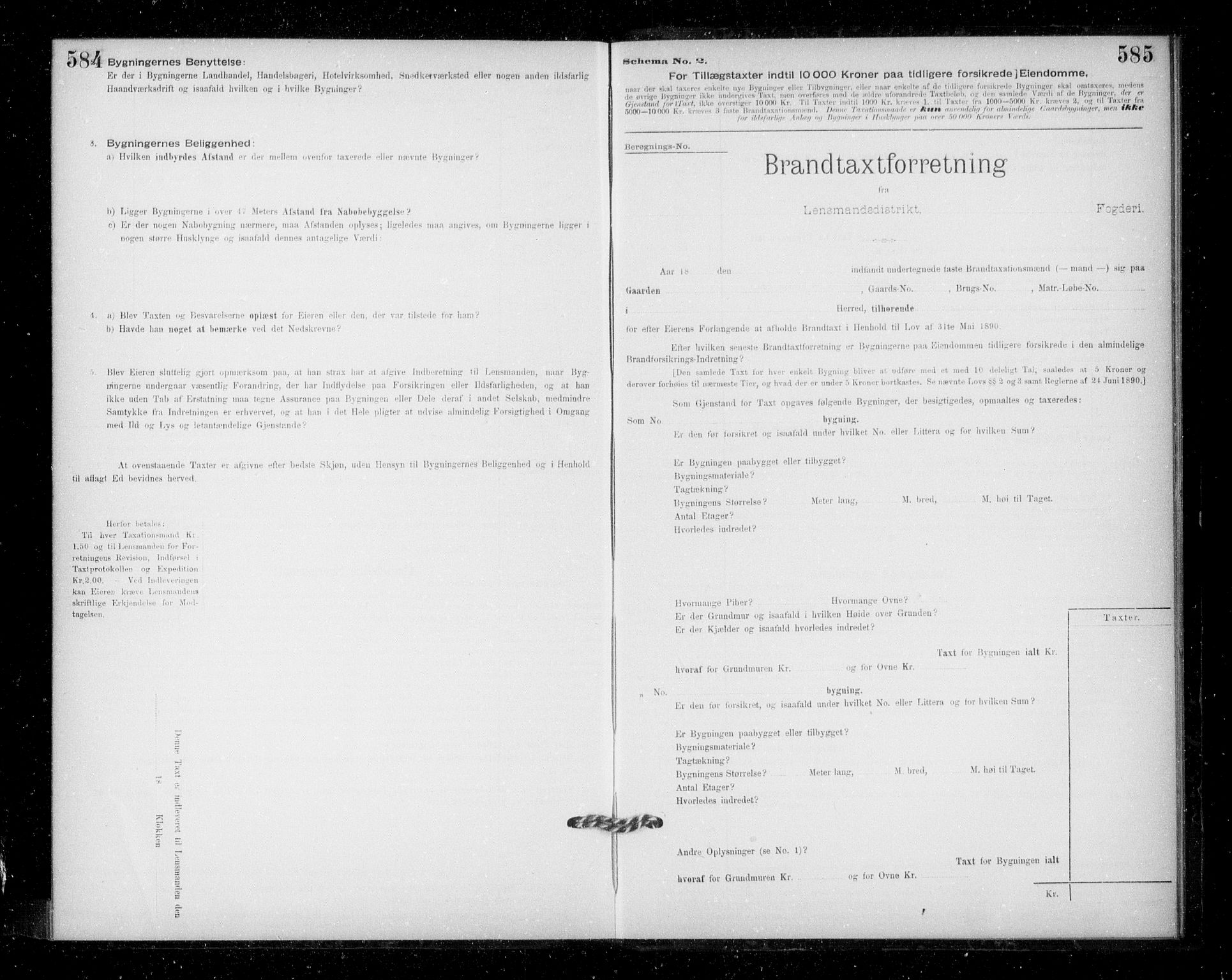 Lensmannen i Jondal, AV/SAB-A-33101/0012/L0005: Branntakstprotokoll, skjematakst, 1894-1951, s. 584-585