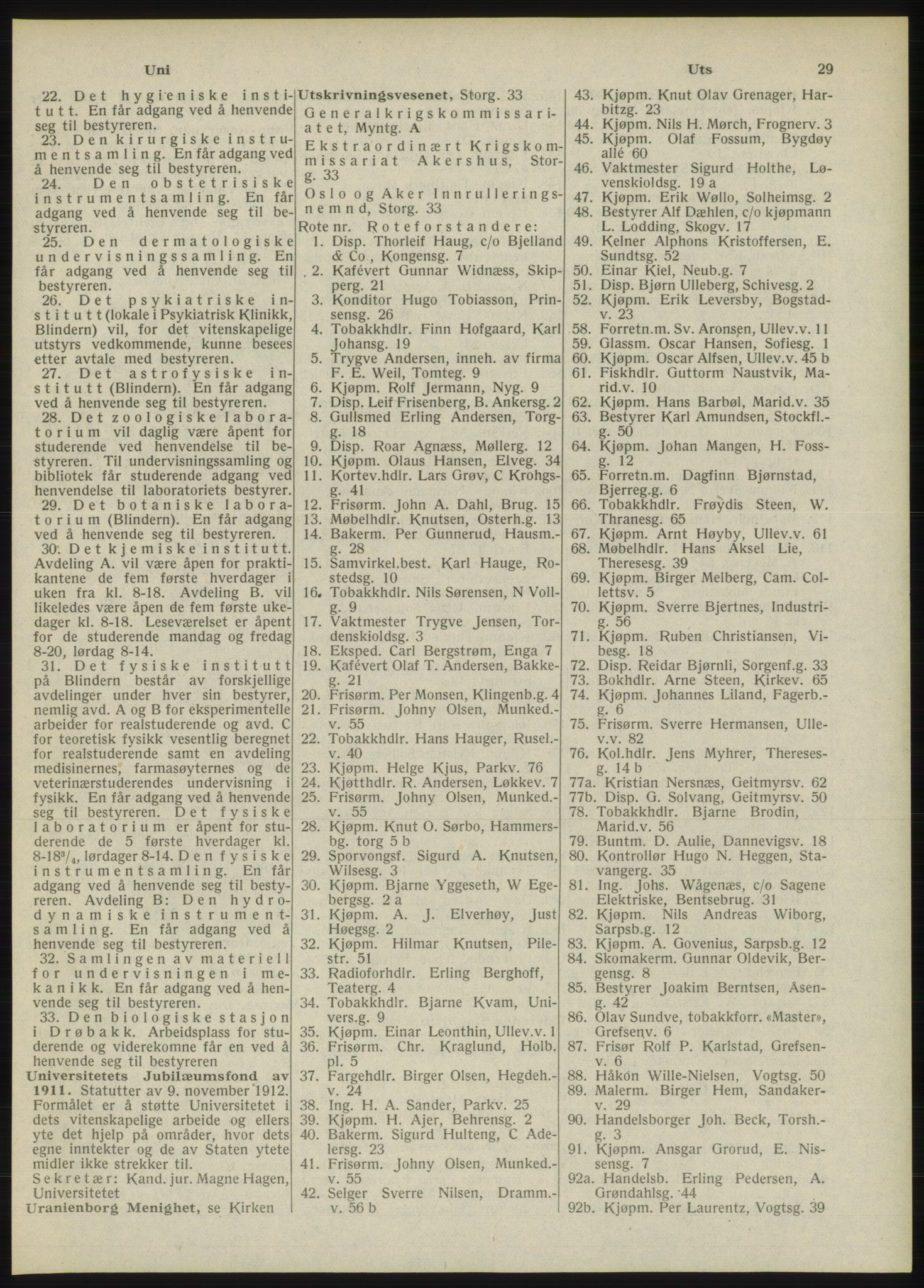 Kristiania/Oslo adressebok, PUBL/-, 1946, s. 29