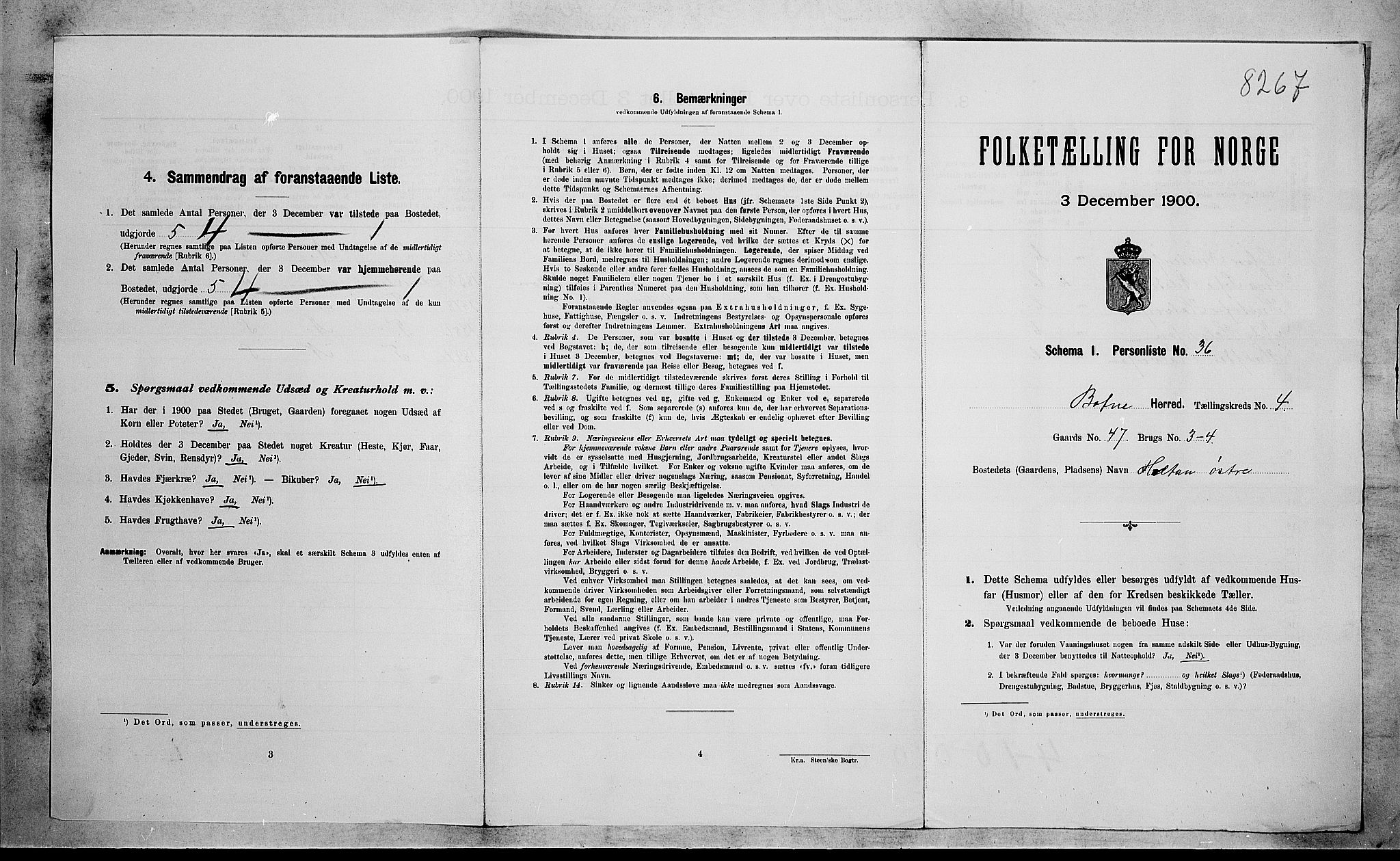 RA, Folketelling 1900 for 0715 Botne herred, 1900, s. 521