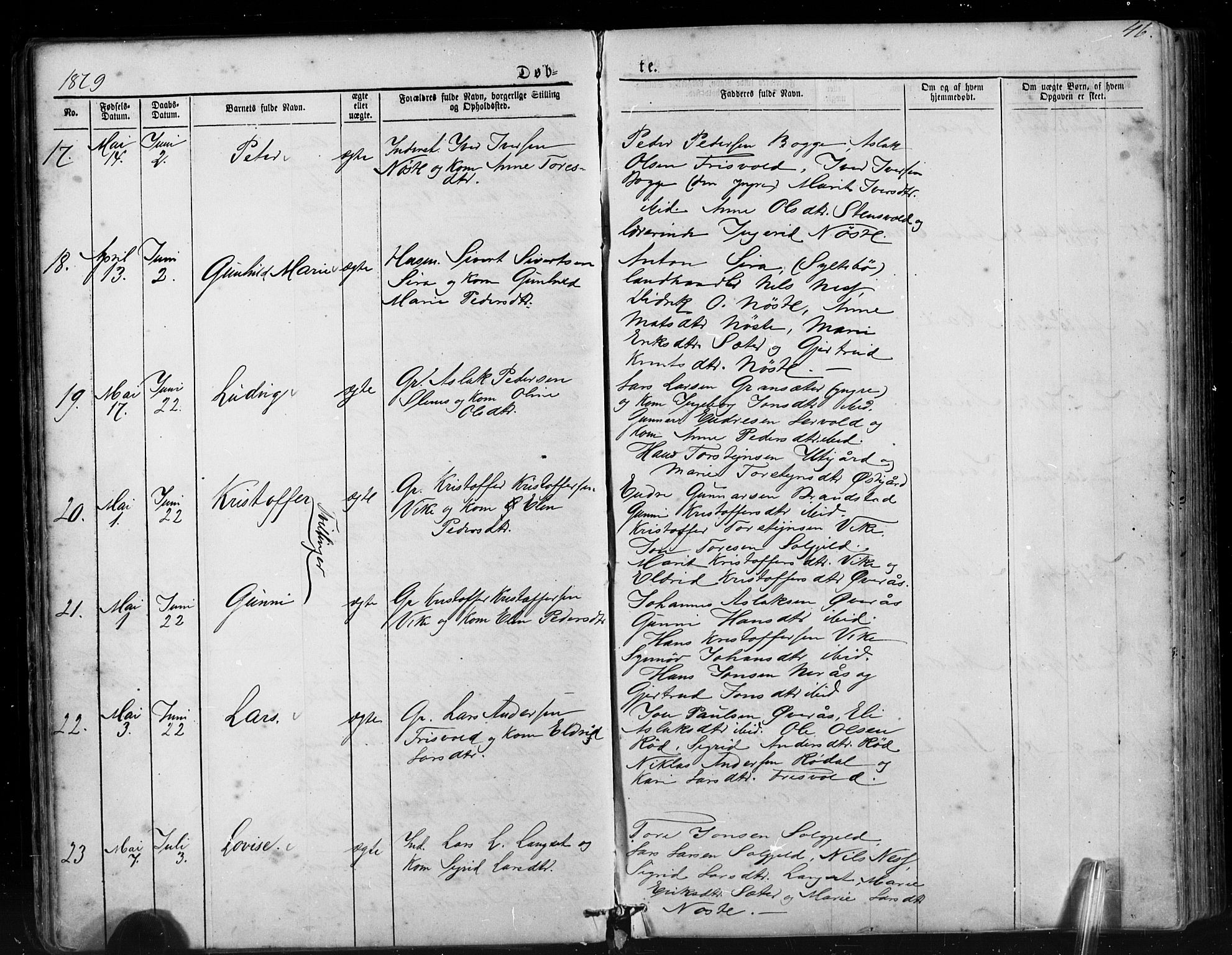 Ministerialprotokoller, klokkerbøker og fødselsregistre - Møre og Romsdal, AV/SAT-A-1454/552/L0638: Klokkerbok nr. 552C01, 1867-1902, s. 46
