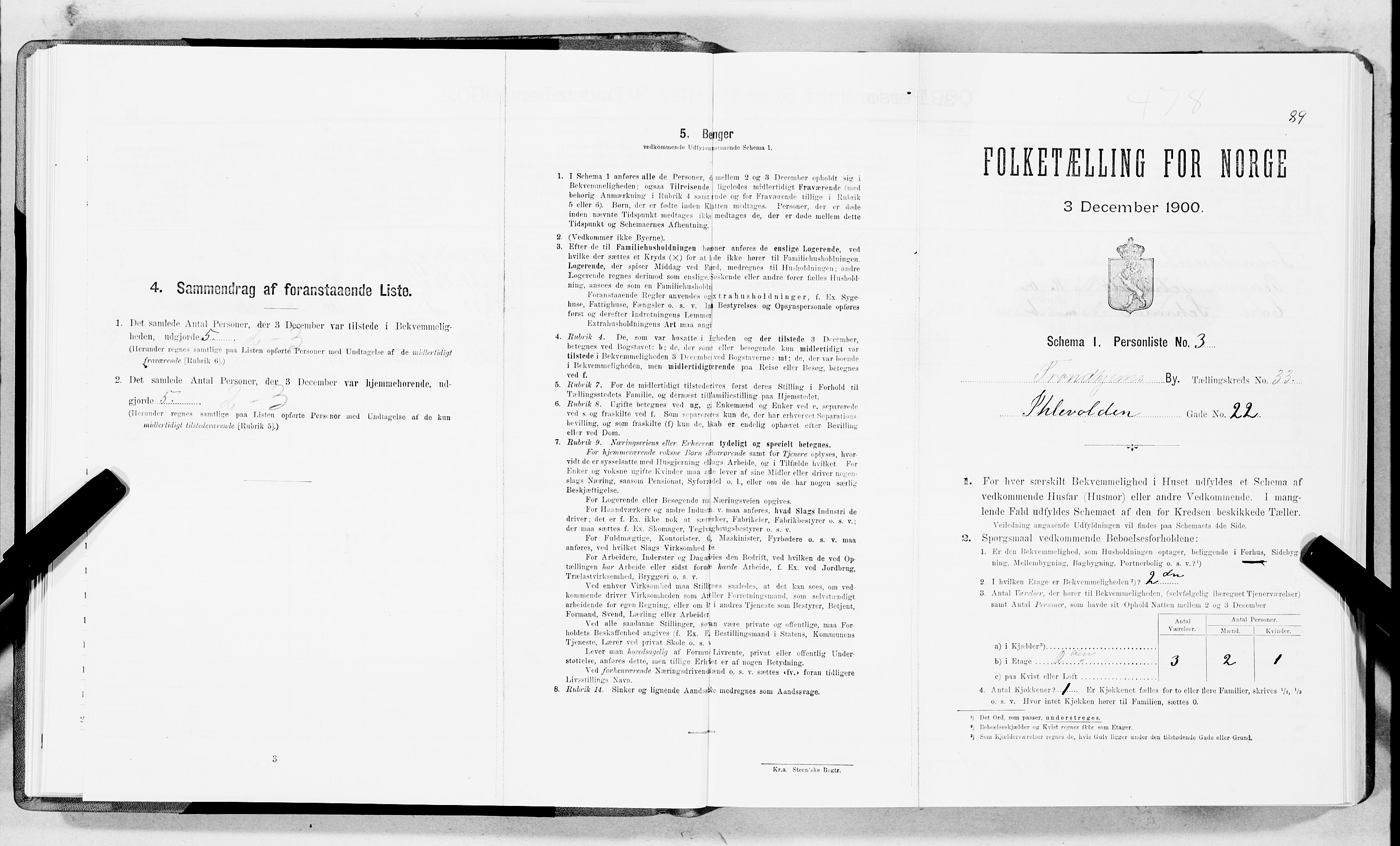 SAT, Folketelling 1900 for 1601 Trondheim kjøpstad, 1900, s. 5409