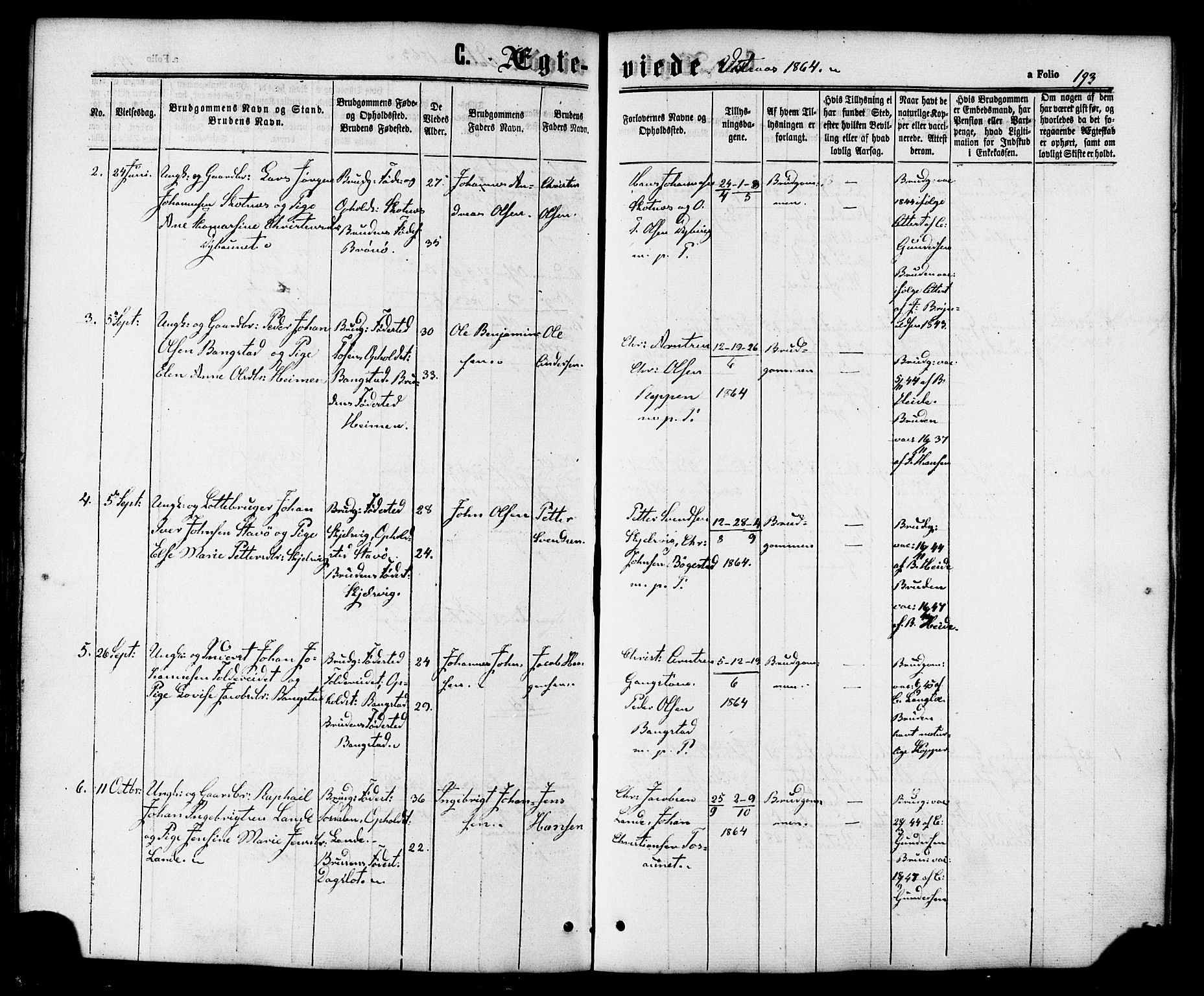 Ministerialprotokoller, klokkerbøker og fødselsregistre - Nordland, AV/SAT-A-1459/810/L0146: Ministerialbok nr. 810A08 /1, 1862-1874, s. 193