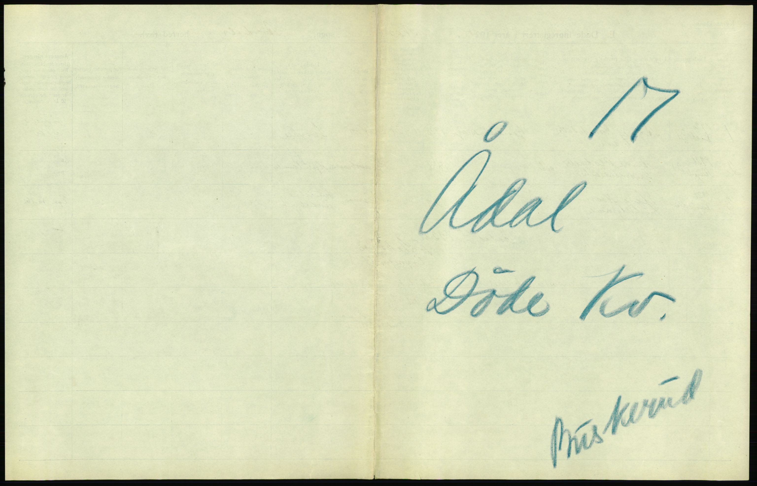 Statistisk sentralbyrå, Sosiodemografiske emner, Befolkning, AV/RA-S-2228/D/Df/Dfc/Dfca/L0020: Buskerud fylke: Døde. Byer og bygder., 1921, s. 183