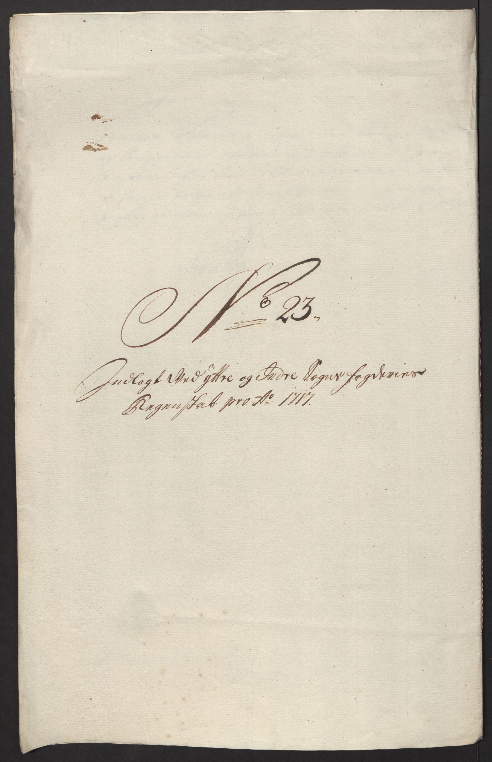 Rentekammeret inntil 1814, Reviderte regnskaper, Fogderegnskap, AV/RA-EA-4092/R52/L3321: Fogderegnskap Sogn, 1717-1718, s. 107