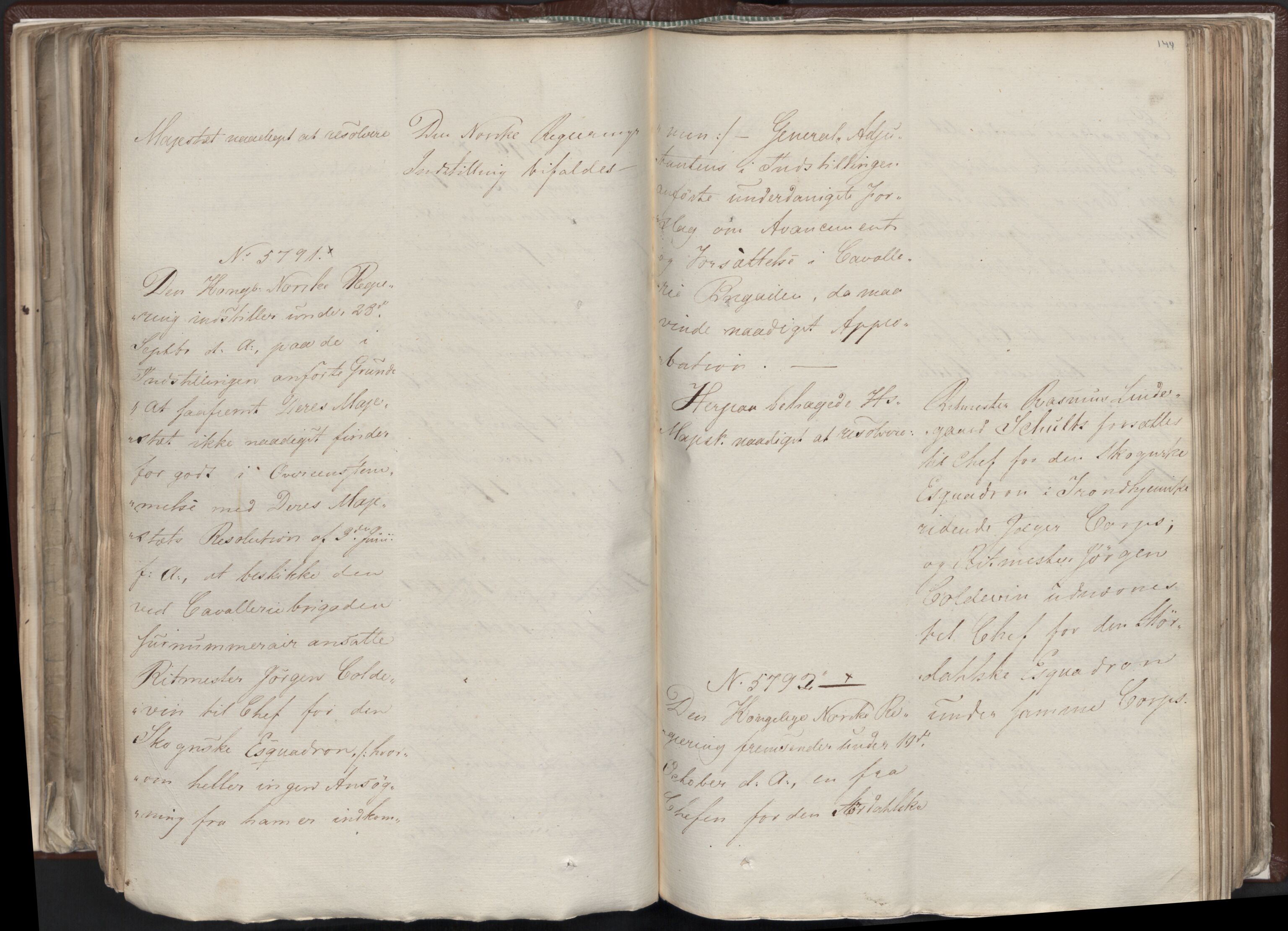 Statsrådssekretariatet, AV/RA-S-1001/A/Ab/L0012: Kgl. res. nr. 5679-6008 II, 1821, s. 143b-144a