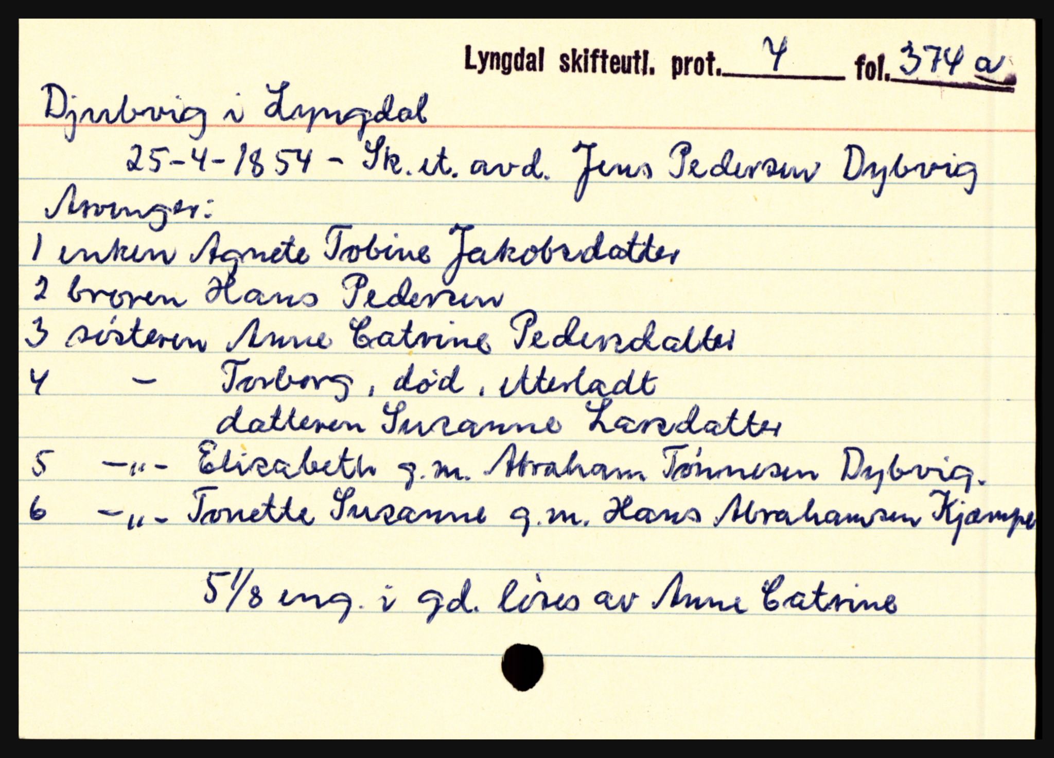 Lyngdal sorenskriveri, SAK/1221-0004/H, s. 1685