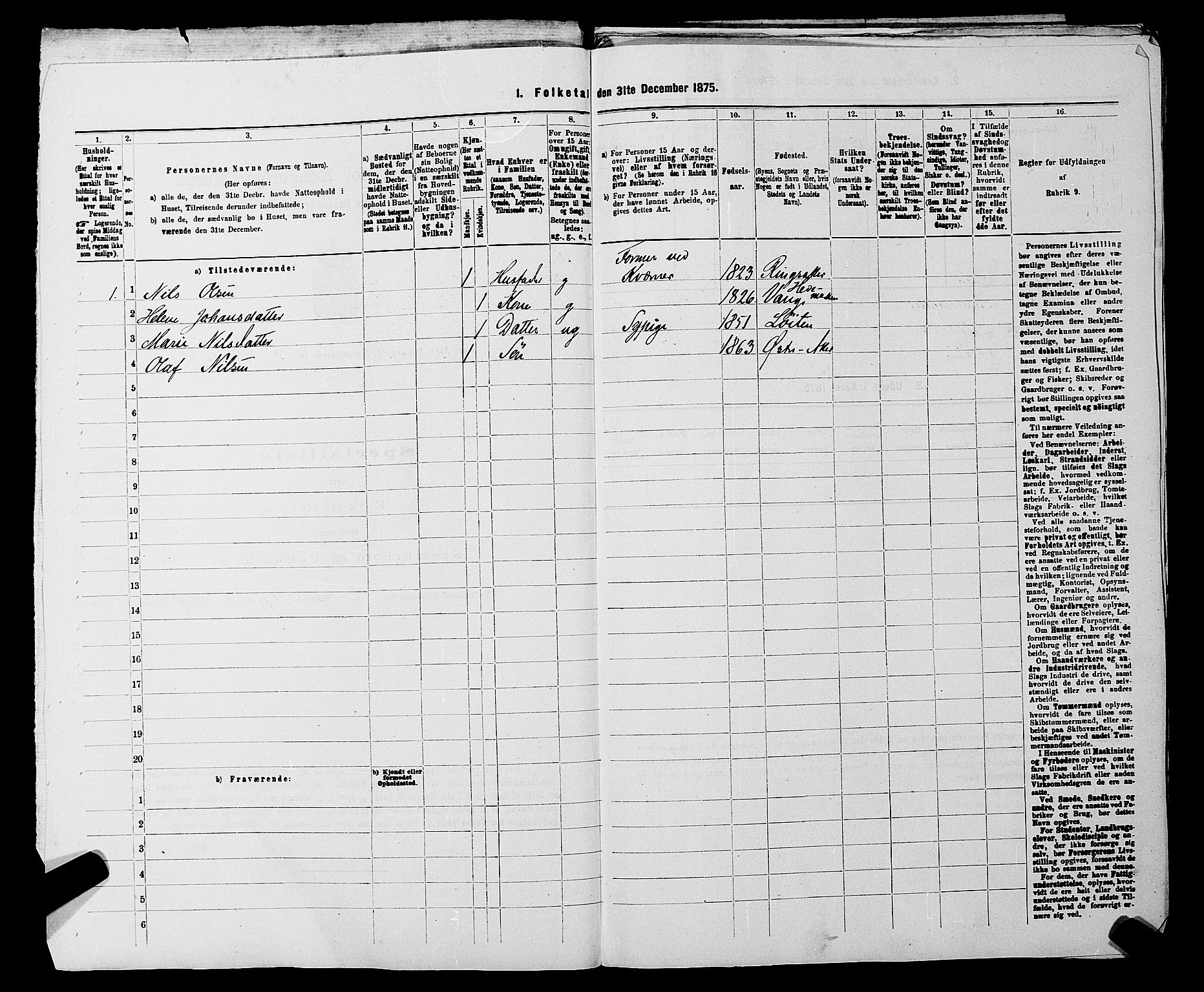 RA, Folketelling 1875 for 0218bP Østre Aker prestegjeld, 1875, s. 2957