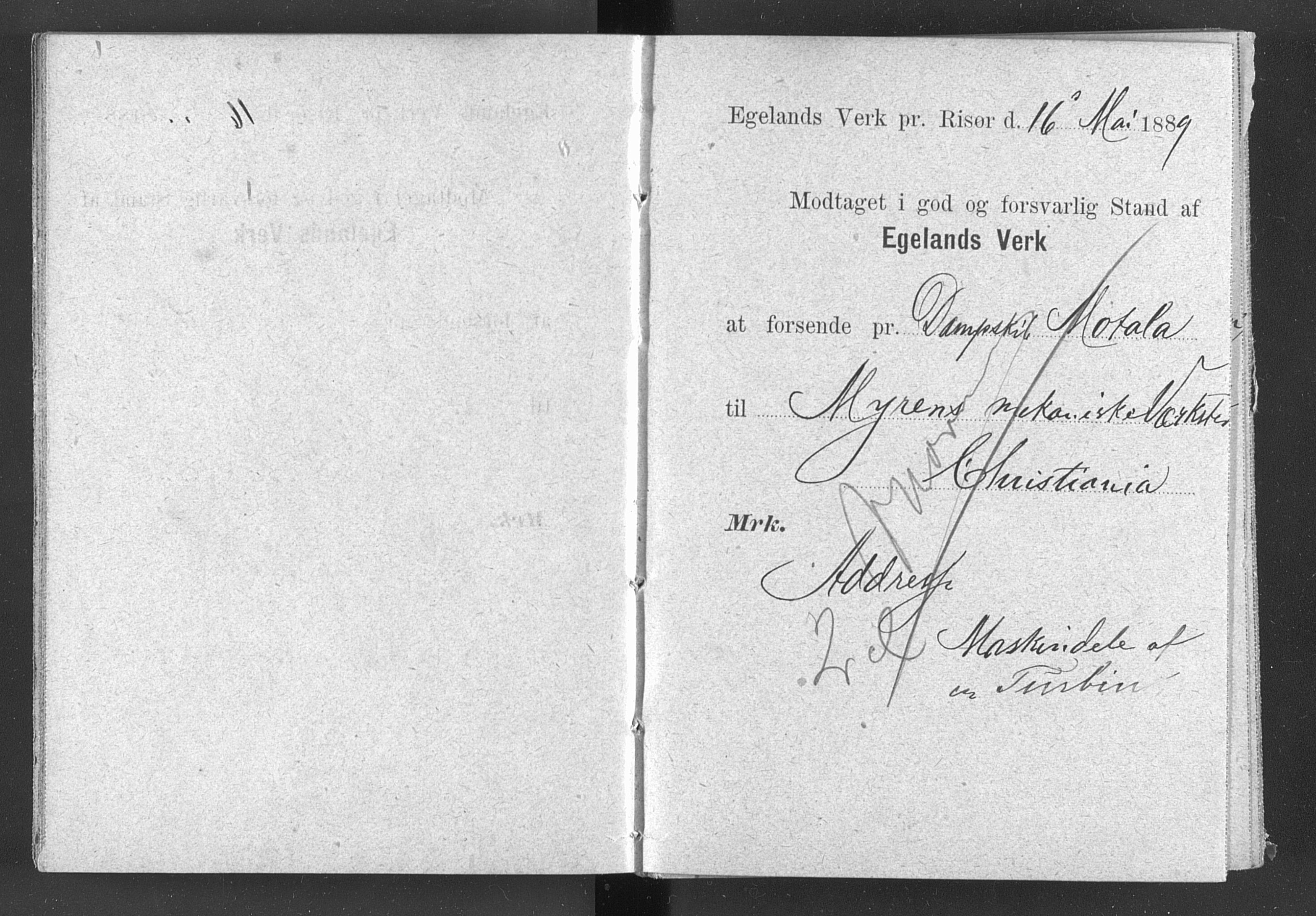 Egelands Jernverk, AAKS/PA-1907/01/L0029: Kvitteringsbok, 1888-1895