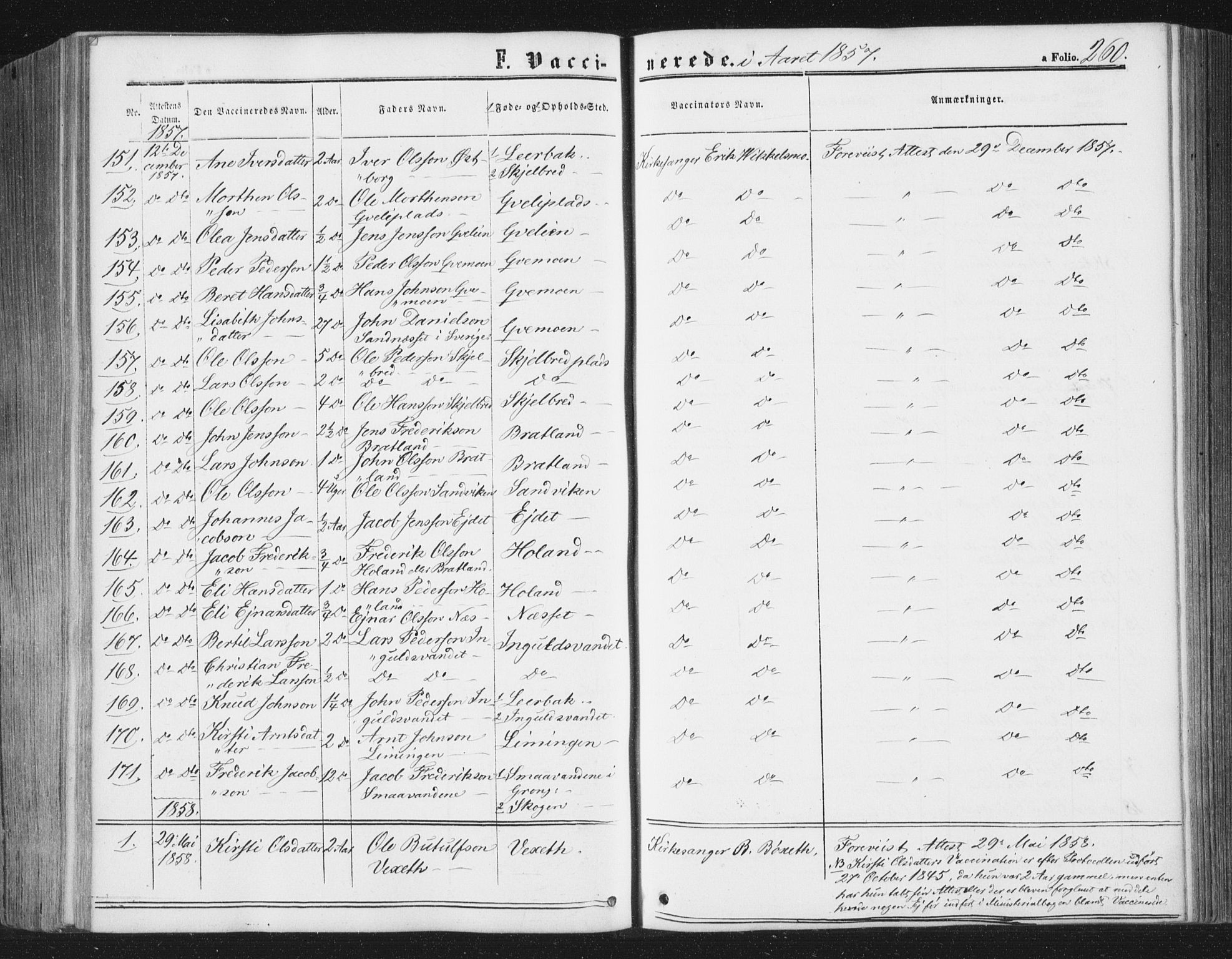 Ministerialprotokoller, klokkerbøker og fødselsregistre - Nord-Trøndelag, SAT/A-1458/749/L0472: Ministerialbok nr. 749A06, 1857-1873, s. 260