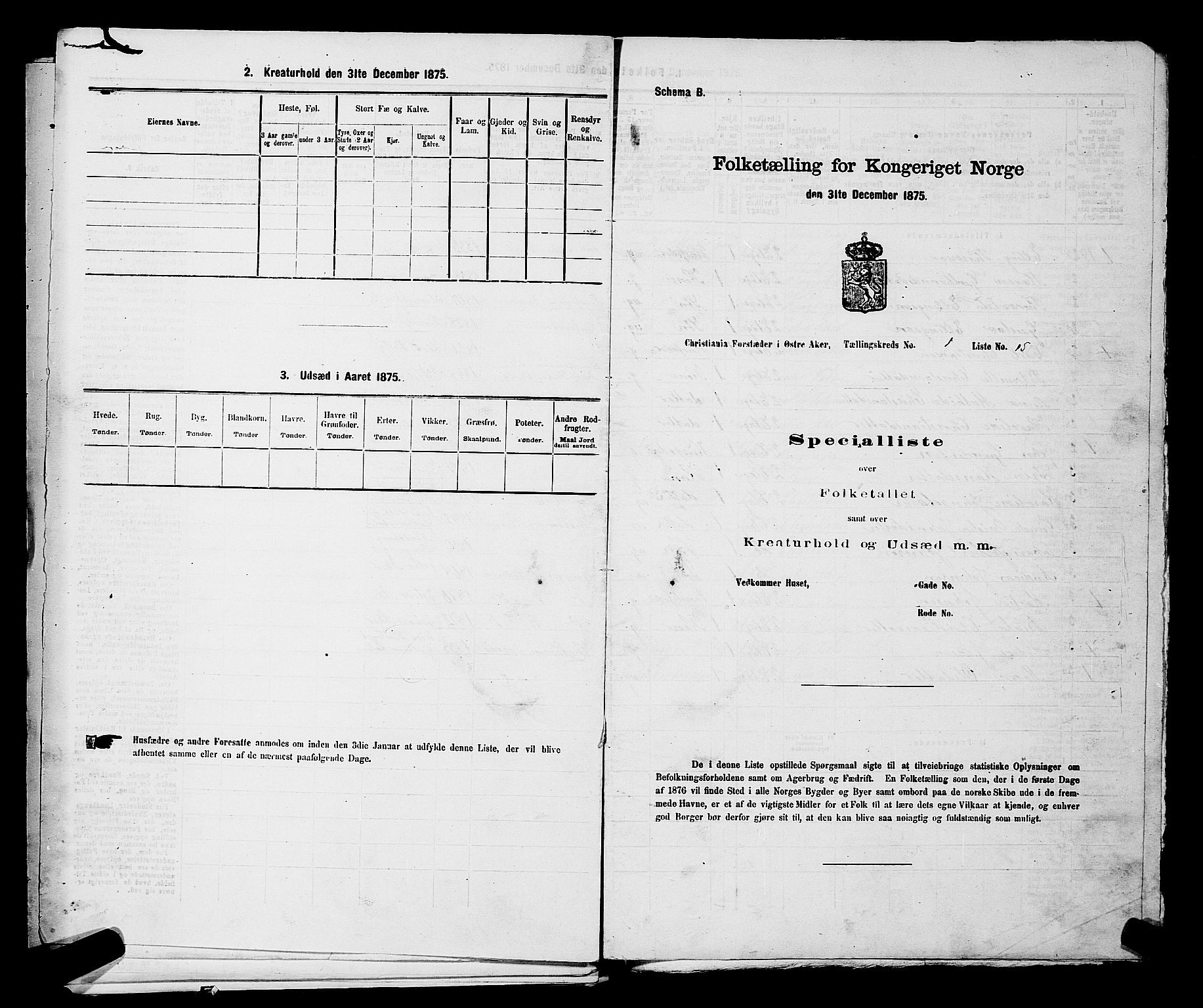 RA, Folketelling 1875 for 0218bP Østre Aker prestegjeld, 1875, s. 211