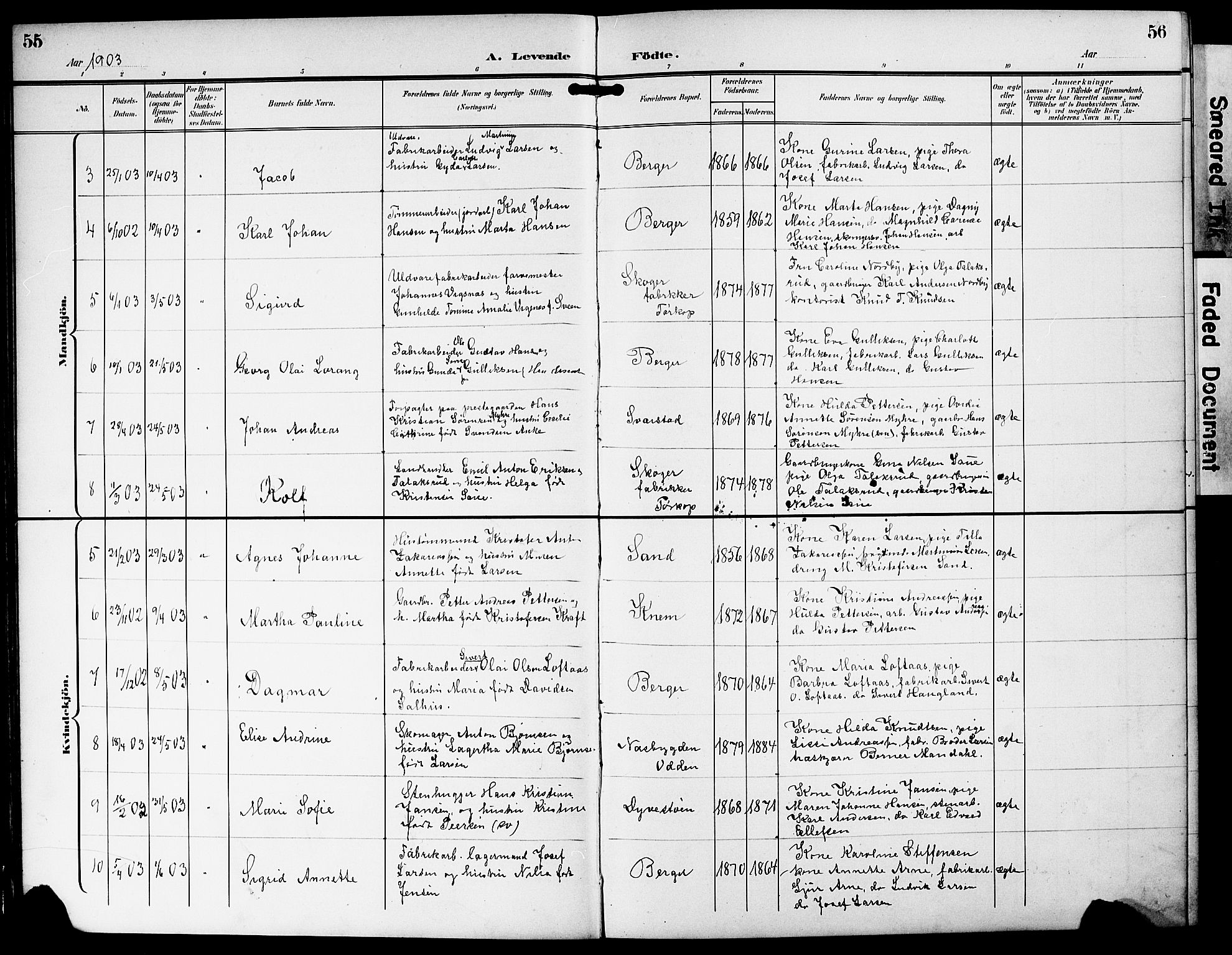 Strømm kirkebøker, AV/SAKO-A-322/G/Ga/L0004: Klokkerbok nr. I 4, 1897-1927, s. 57-58