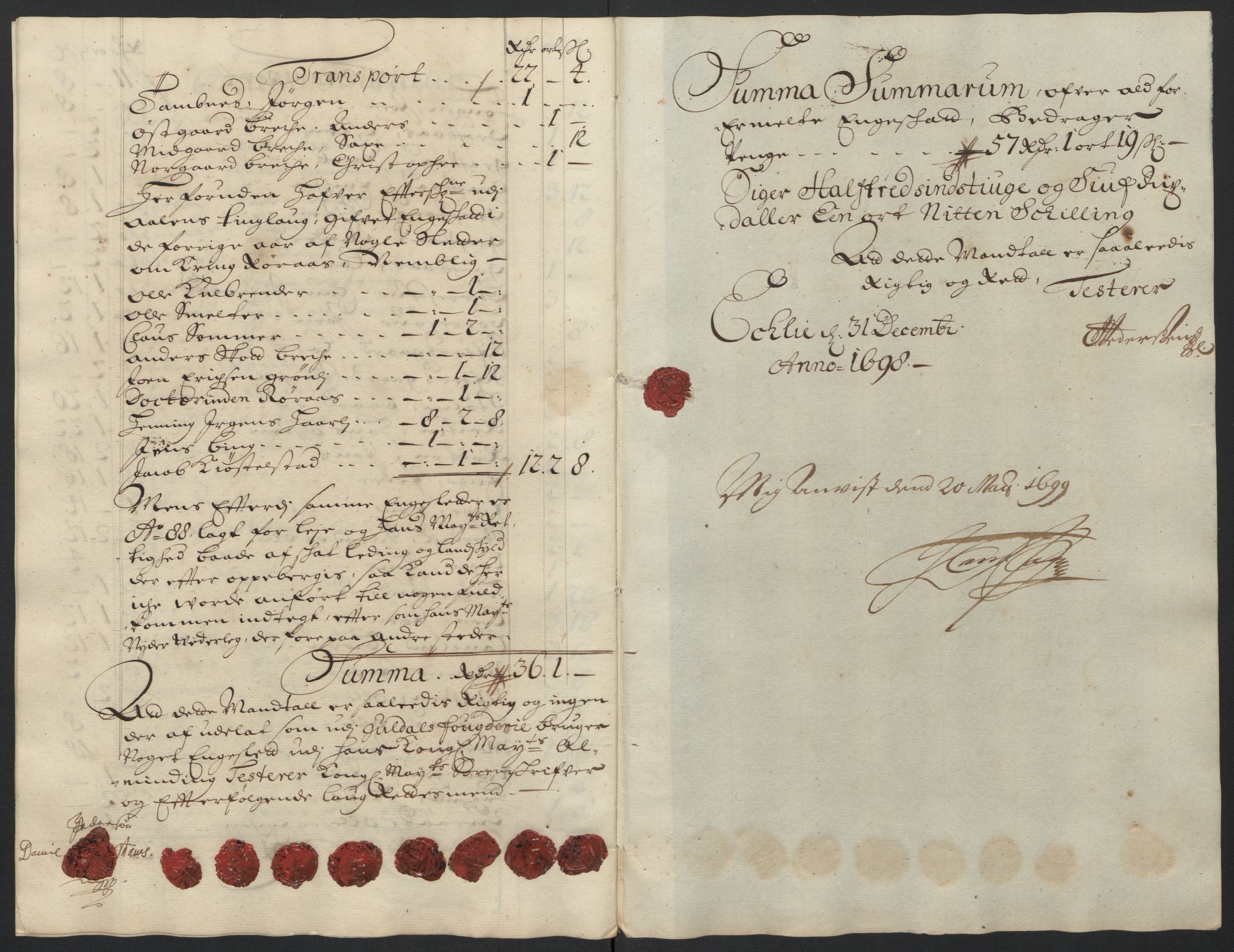 Rentekammeret inntil 1814, Reviderte regnskaper, Fogderegnskap, RA/EA-4092/R60/L3948: Fogderegnskap Orkdal og Gauldal, 1698, s. 350