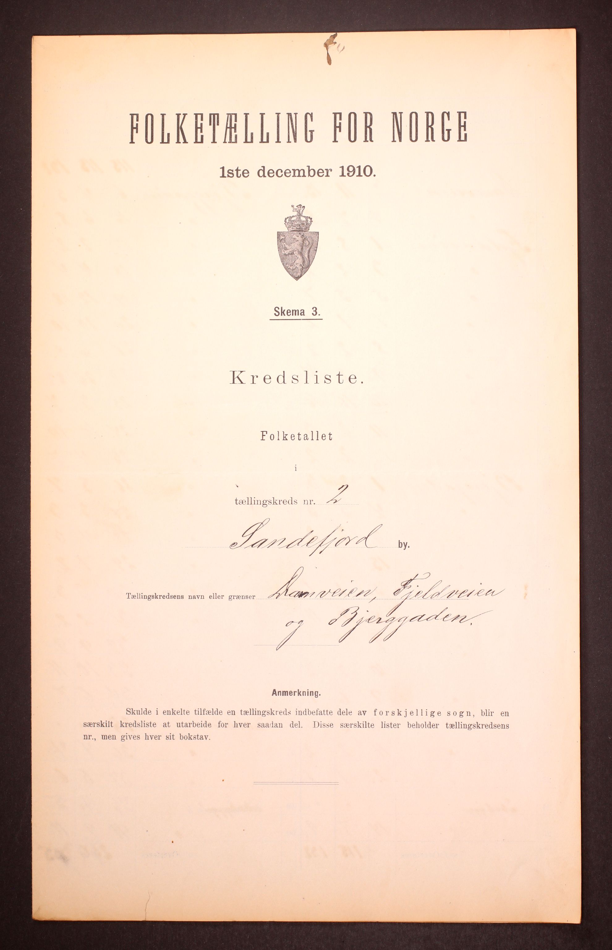 RA, Folketelling 1910 for 0706 Sandefjord kjøpstad, 1910, s. 7