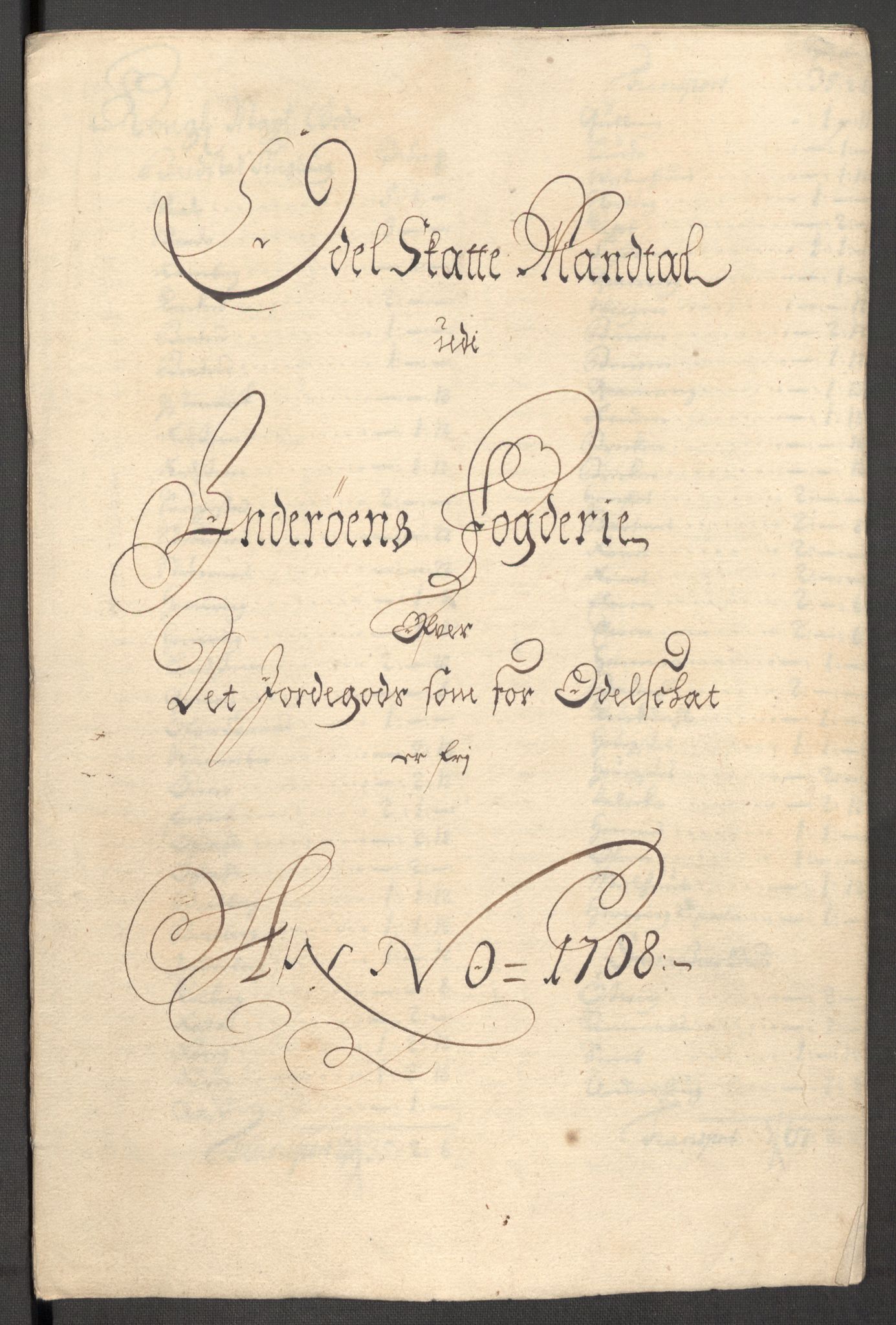 Rentekammeret inntil 1814, Reviderte regnskaper, Fogderegnskap, RA/EA-4092/R63/L4316: Fogderegnskap Inderøy, 1708, s. 214