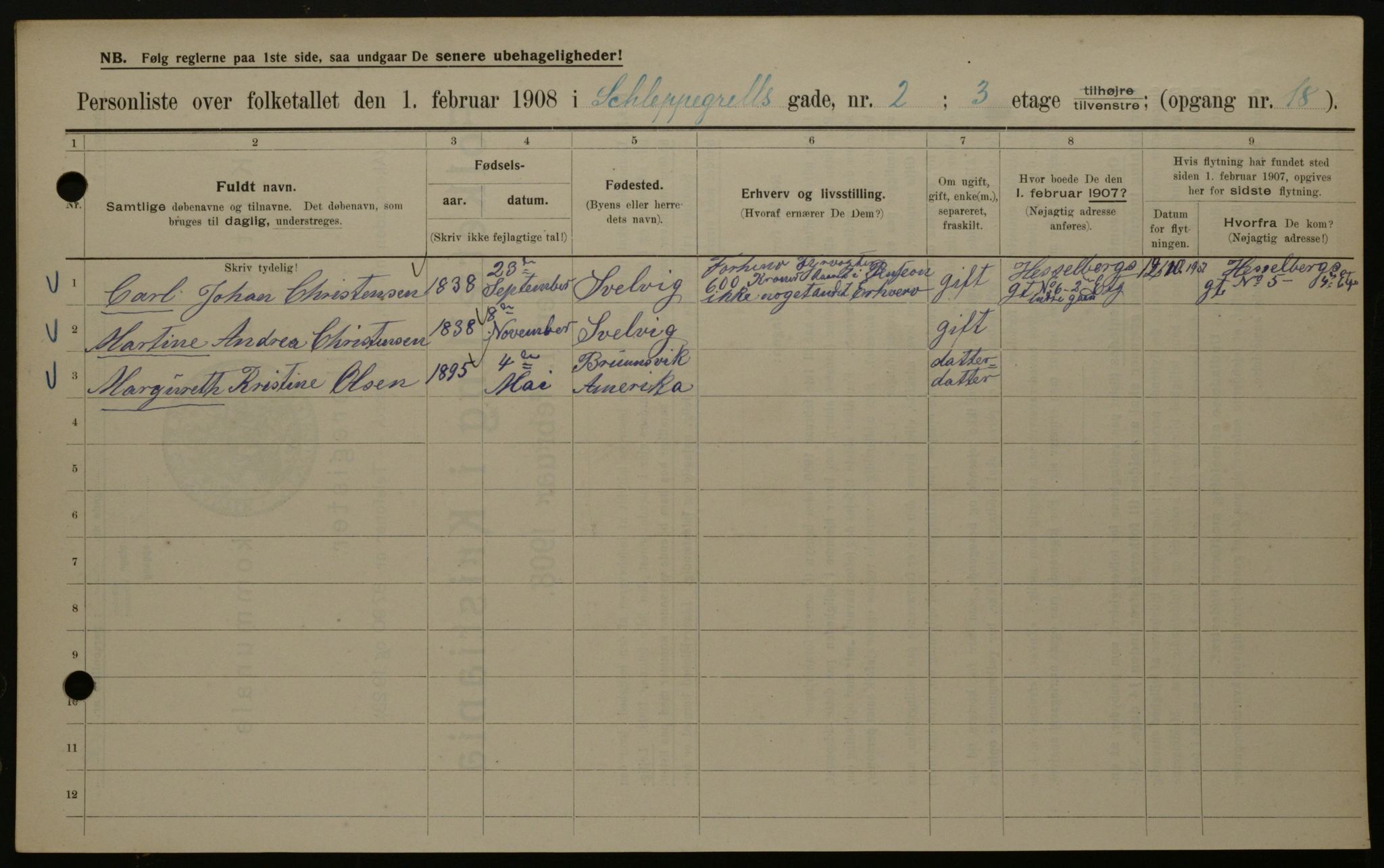 OBA, Kommunal folketelling 1.2.1908 for Kristiania kjøpstad, 1908, s. 80742