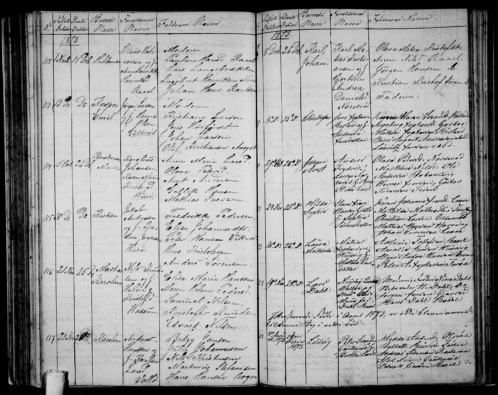 Sem kirkebøker, AV/SAKO-A-5/G/Ga/L0004: Klokkerbok nr. I 4, 1855-1877